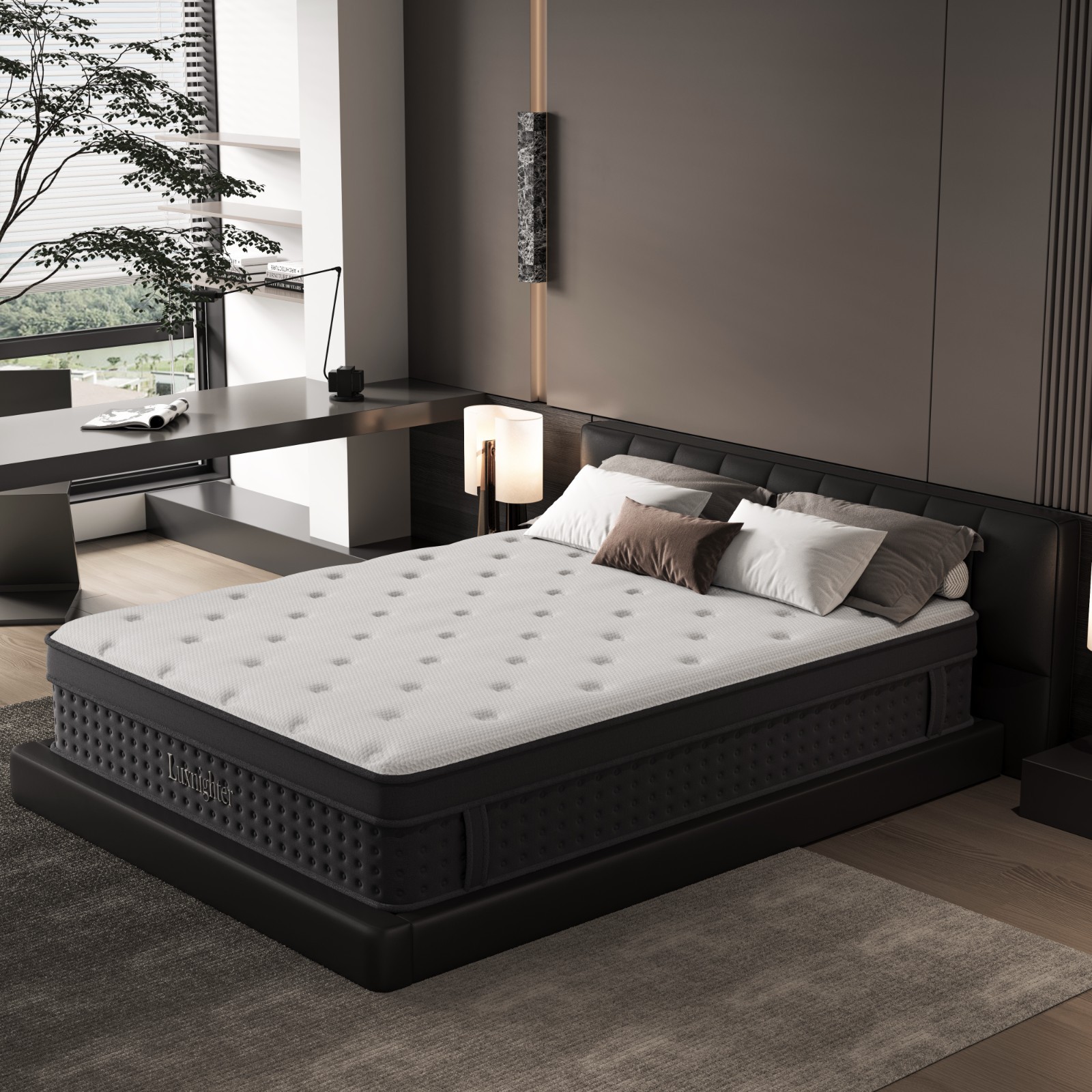 Cooling Matress with Memory Foam & Individual Pocket Springs for Pressure Relief