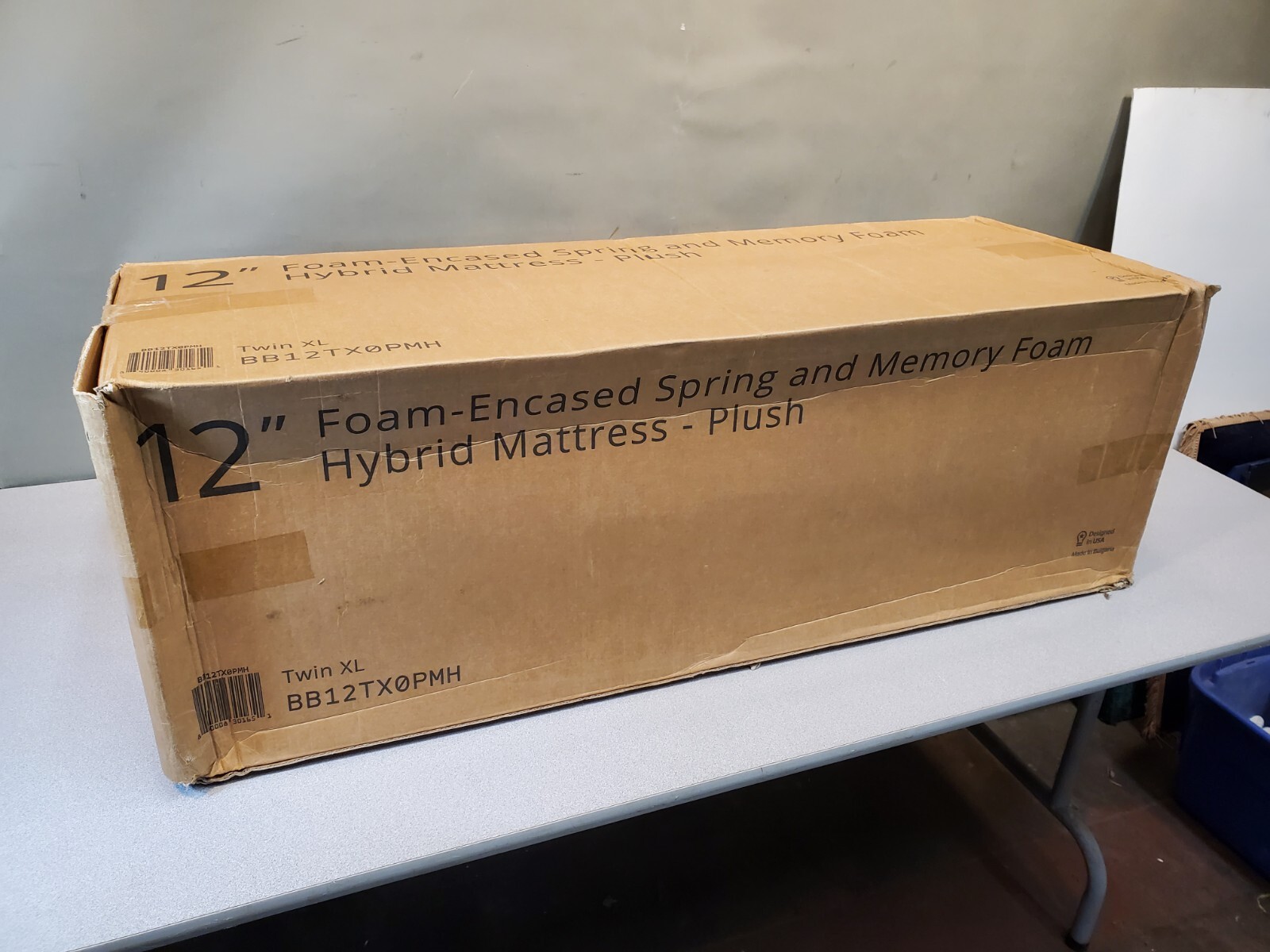 CVP Plush 12″ Mattress, Foam Encased Spring & Memory Foam Hybrid, Twin XL, New