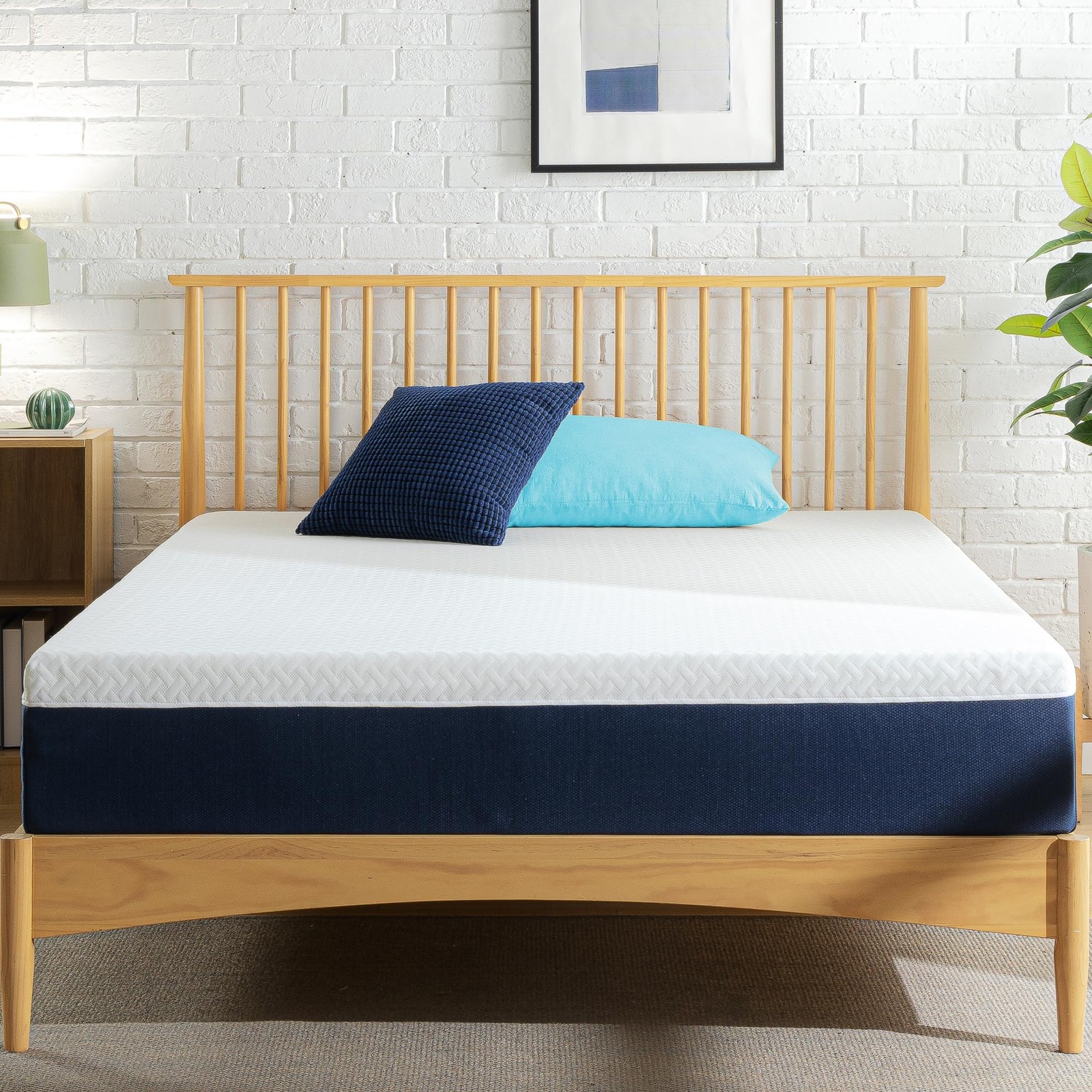 ZINUS 10 INCH KING COOLING COMFORT HYBRID MATTRESS MEDIUM FIRM 0 WHITE