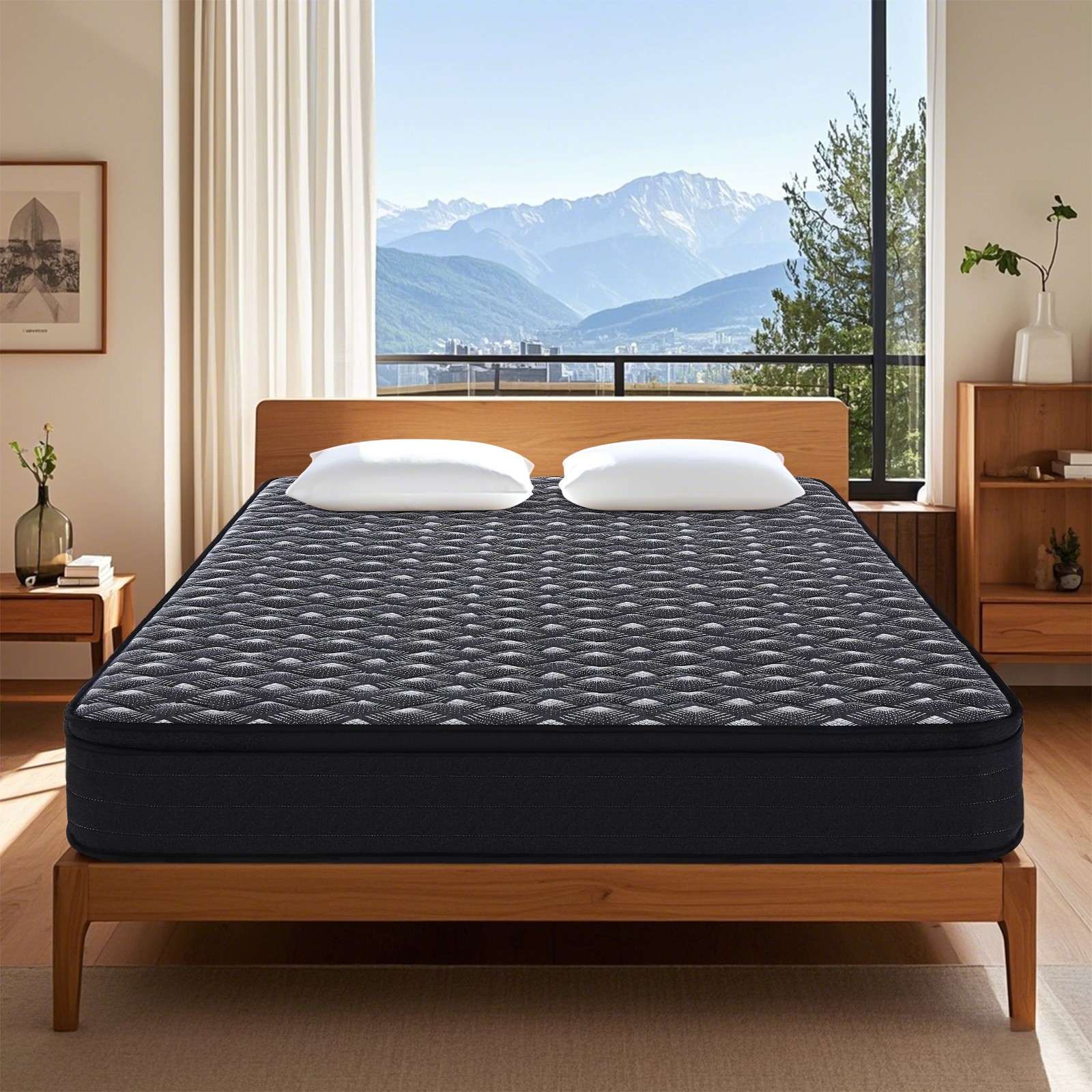 10″ 12″ Twin Full Queen King Mattress Gel Memory Foam Hybrid Spring Bed In a Box
