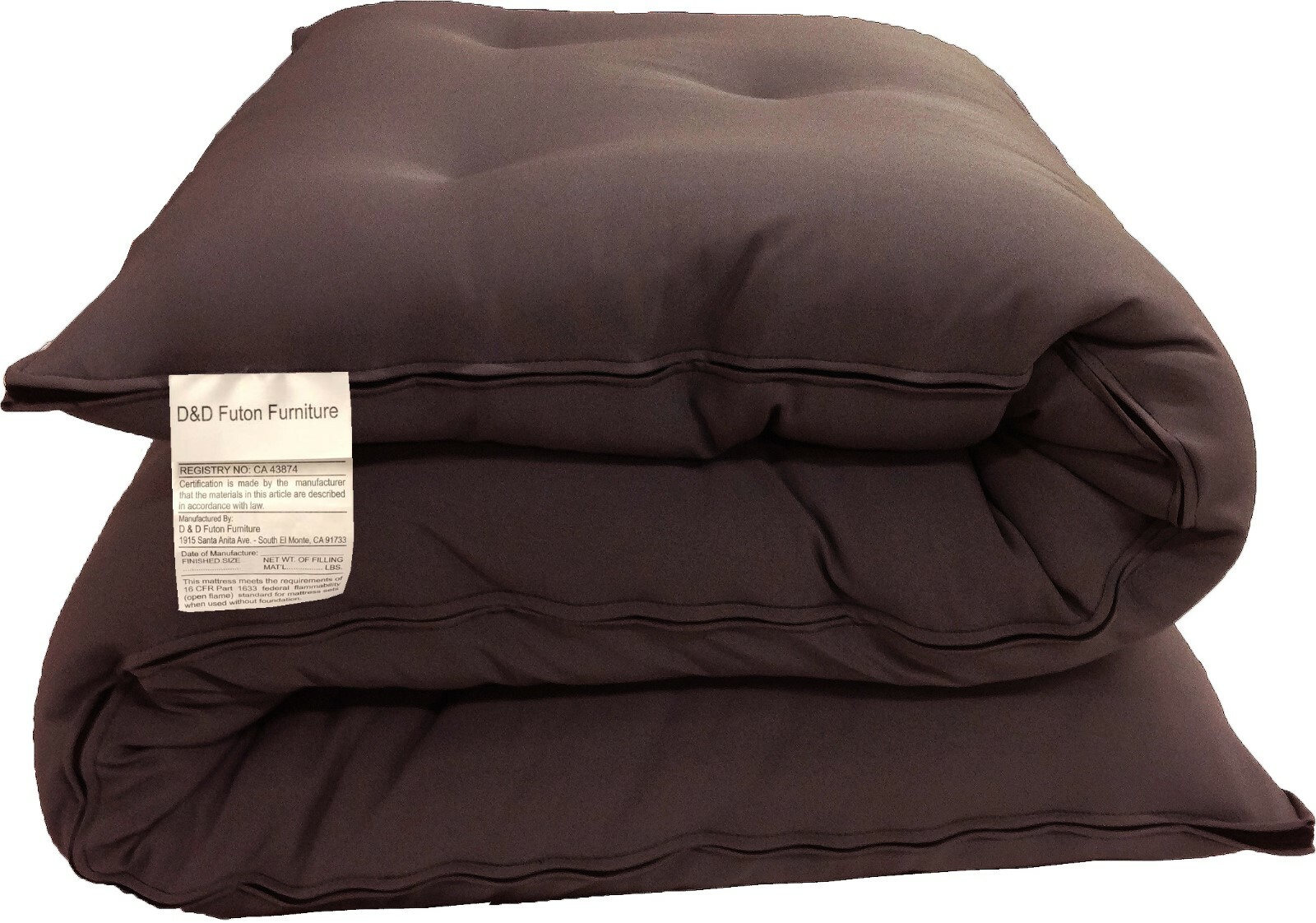Traditional Floor Rolling Futon Mattresses, Sleepover Cotton Pads 3x27x80 Brown