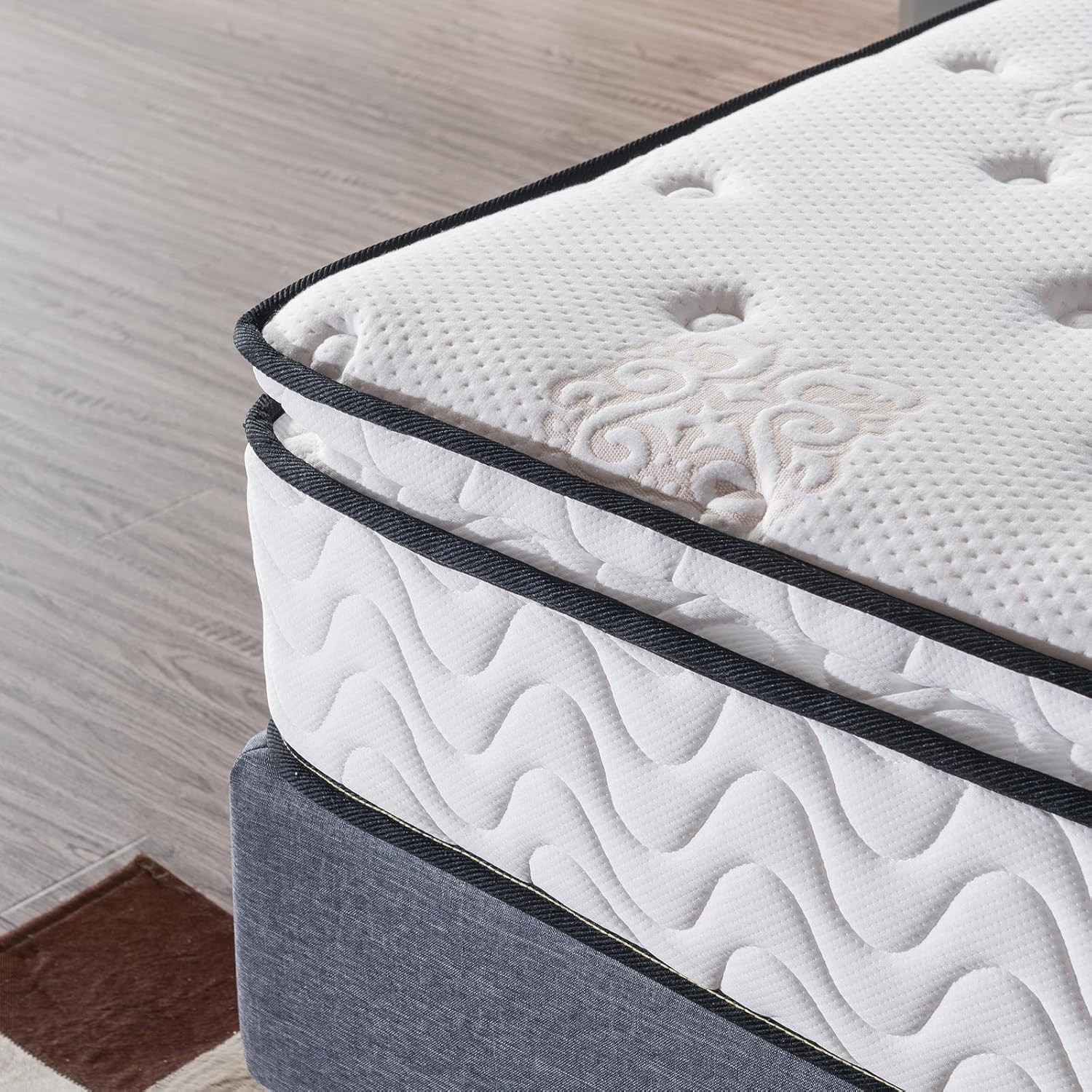 Full Mattress 11.4 Inch Memory Foam Innerspring Independently Encased Coil Hybri