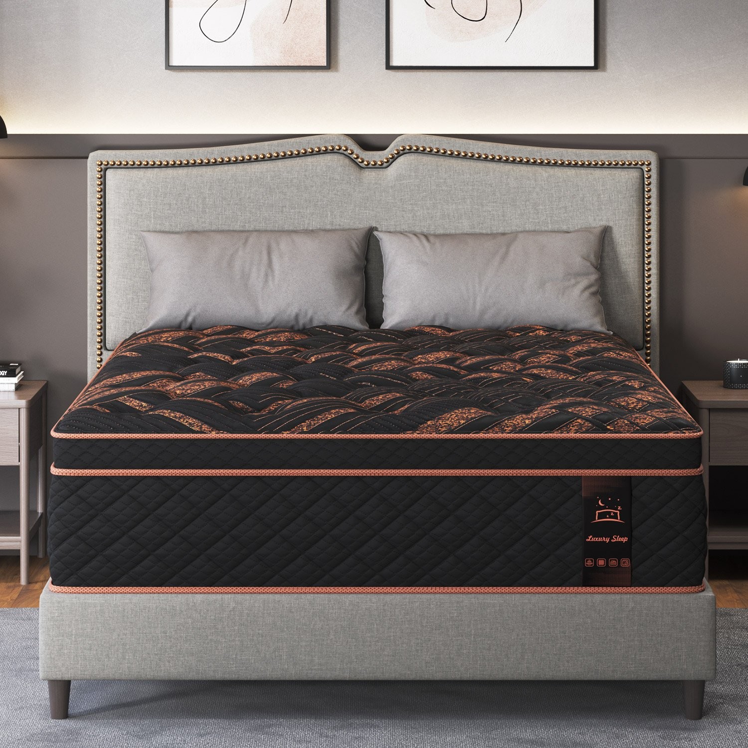 12″14″Twin Full Queen King Size Gel Memory Foam Spring Mattress In A Box