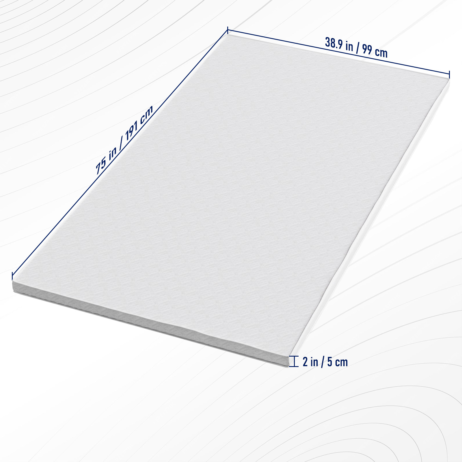 2-Inch Gel Memory Foam Mattress,Soft Mattress with Non-Slip Cover Twin Full XL