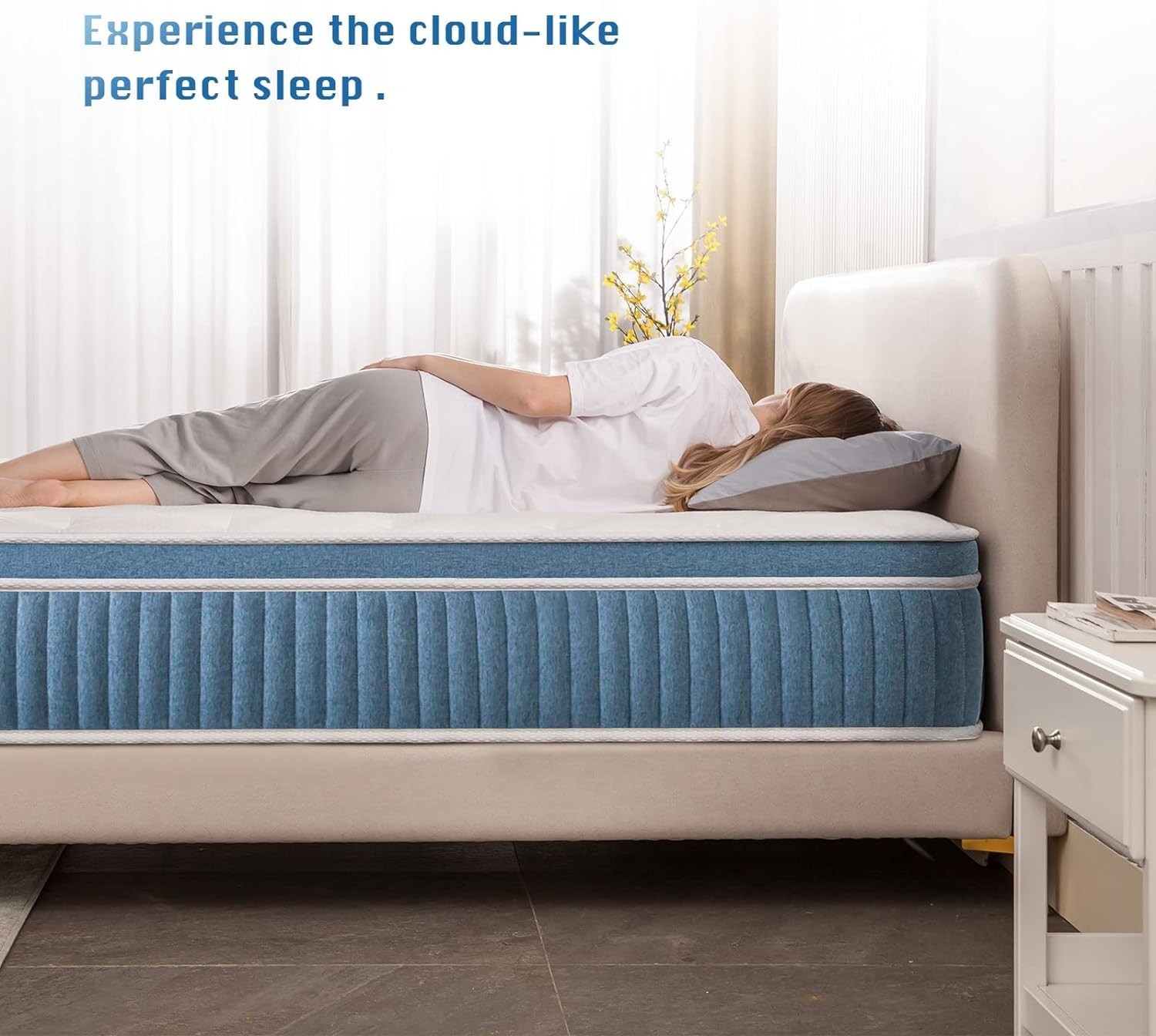 12-Inch Hybrid Gel Memory Foam Mattress in a Box – Support & Pressure Relief