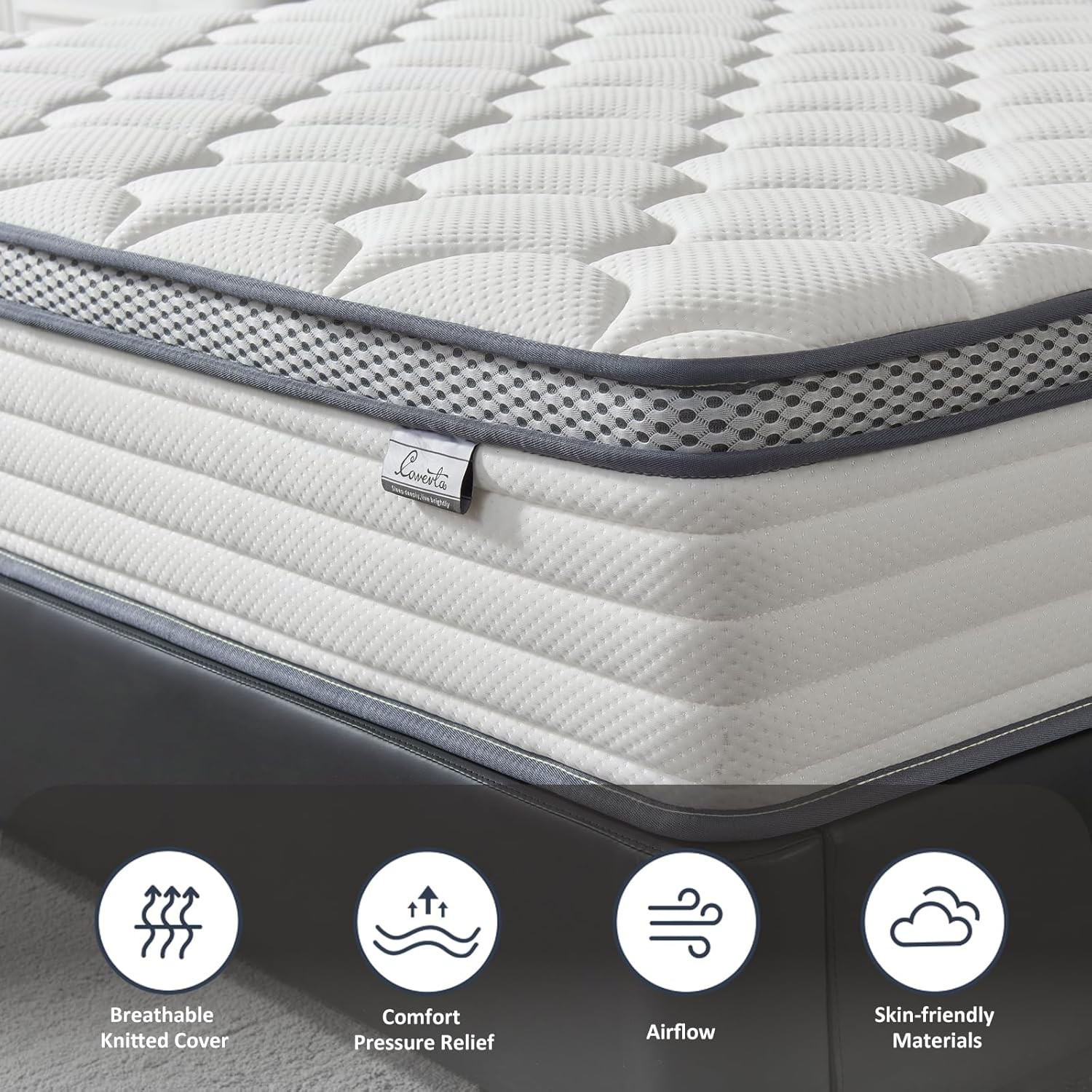 10 Inch Twin Hybrid Mattress – Pocket Innerspring for Comfort & Support