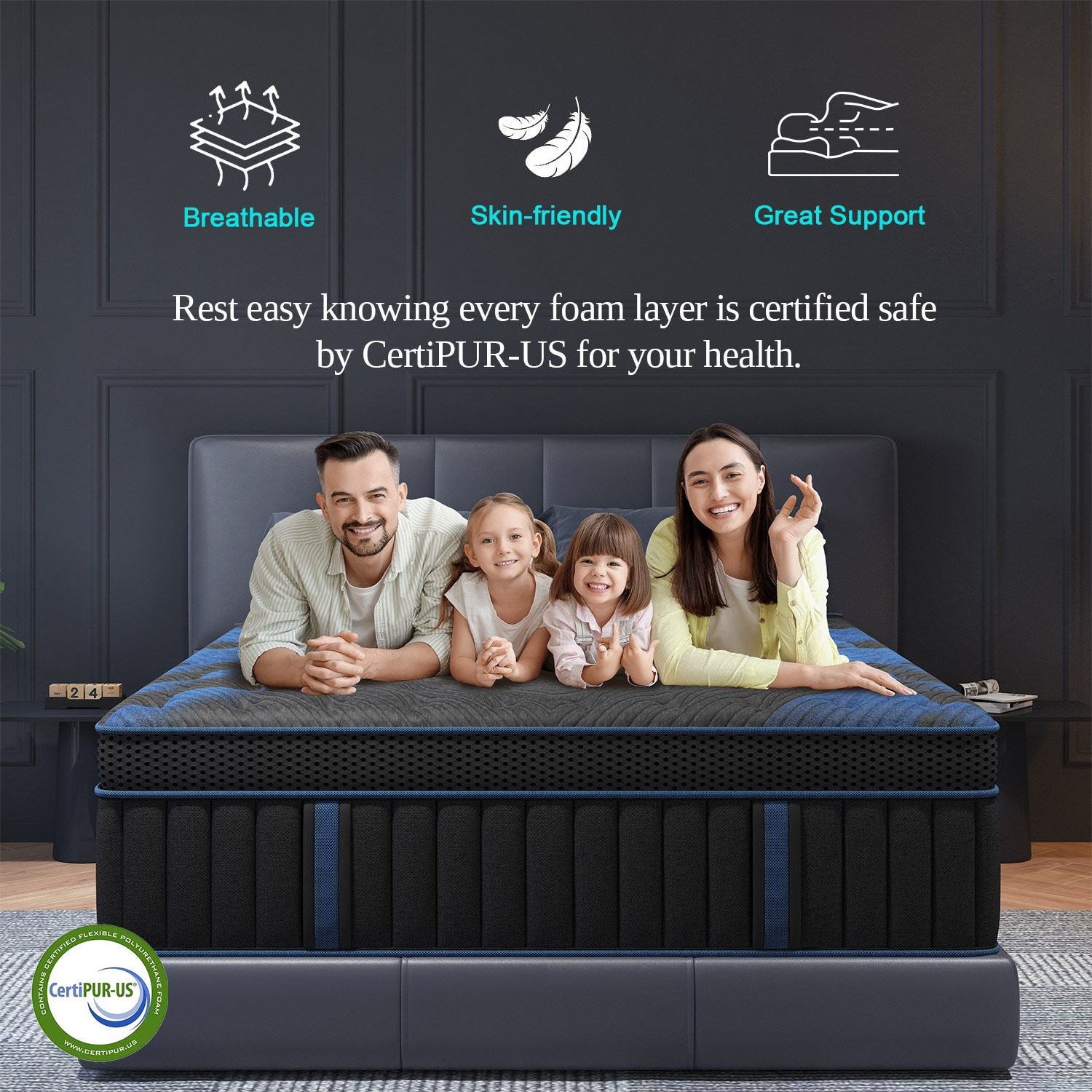 12″ 14″Twin Full Queen King Size Gel Memory Foam Spring Mattress In A Box