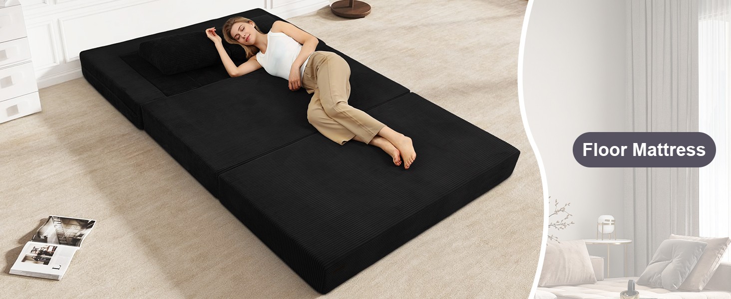 Bla Futon Couch Convertible Sofa Bed Queen, Folding Floor