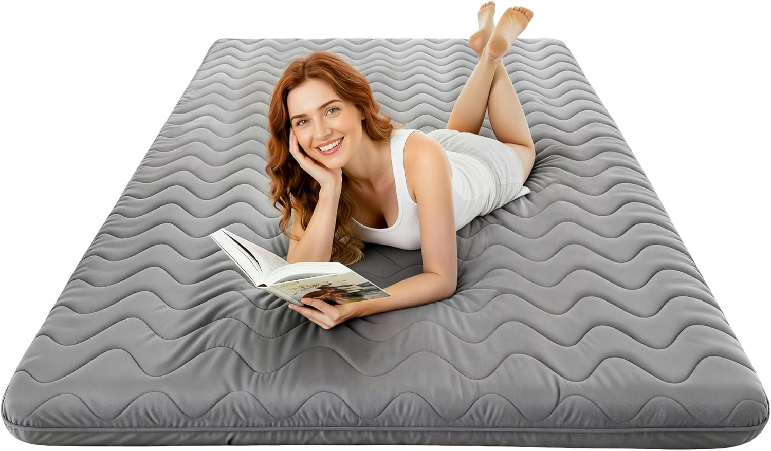 Extra Firm 3.5″ Japanese Floor Mattress – Portable Futon for Guests & Camping
