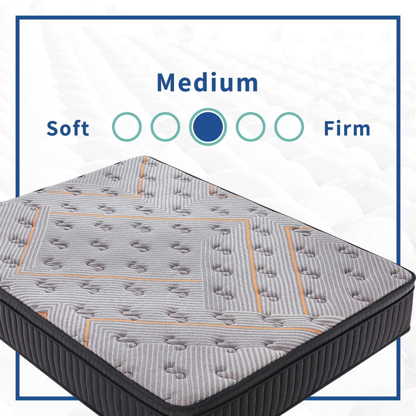 10″ Full Size Hybrid Mattress Gel Memory Foam Pocket Springs for Pressure Relief