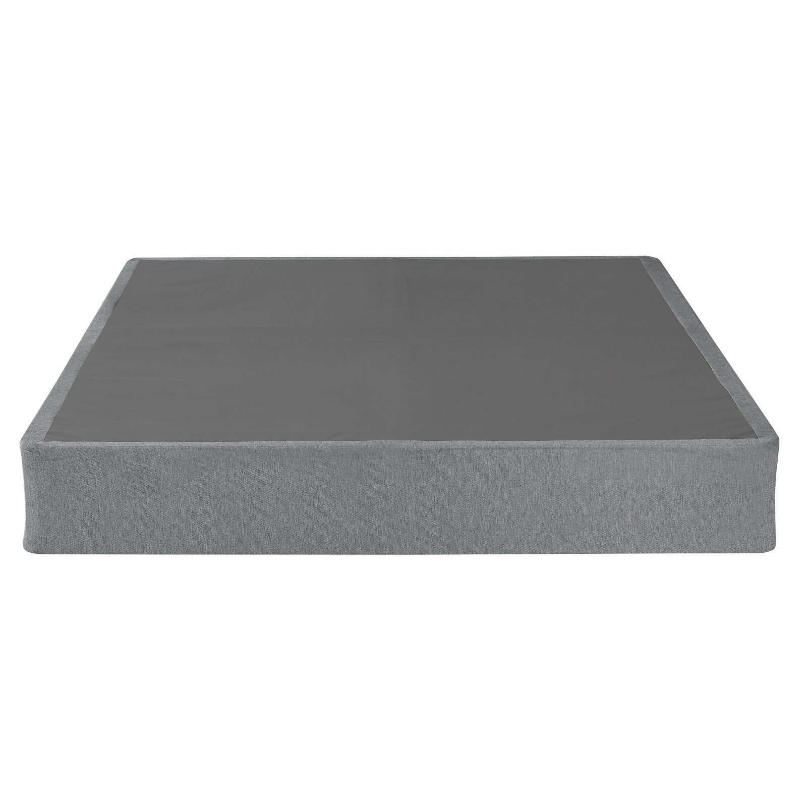 9 in. Foldable Metal Bed Base, Cal King Mattress Foundation Box Spring, Gray