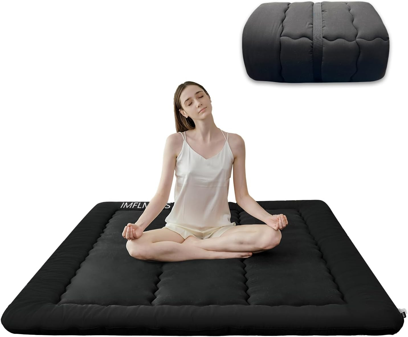 Japanese Floor Mattress Futon Mattress,3″ Foldable Tatami Sleeping Pad for Adult