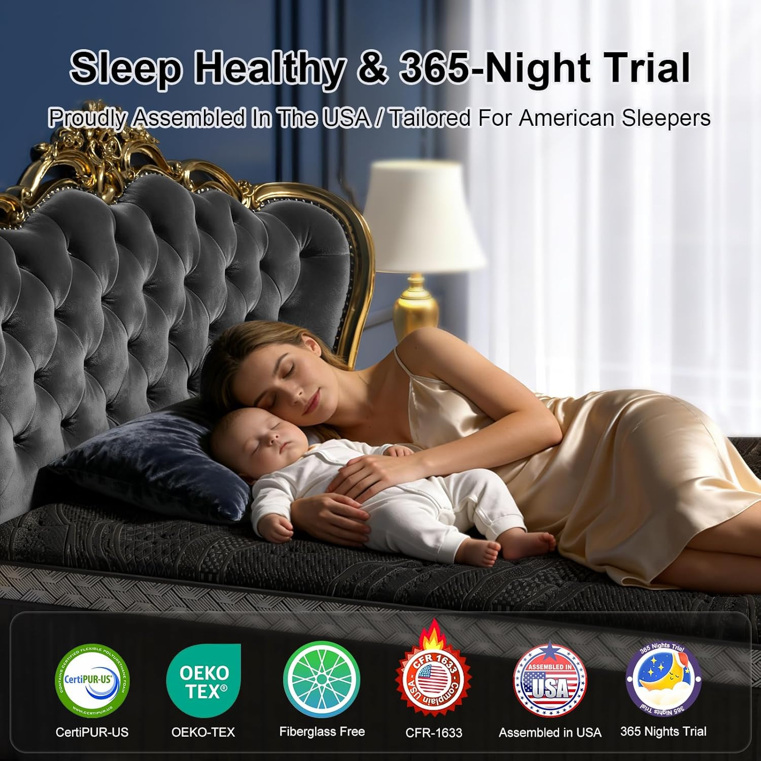 16 Inch Queen Size Mattress, Upgraded Luxury Hybrid Queen Mattress in a Box with