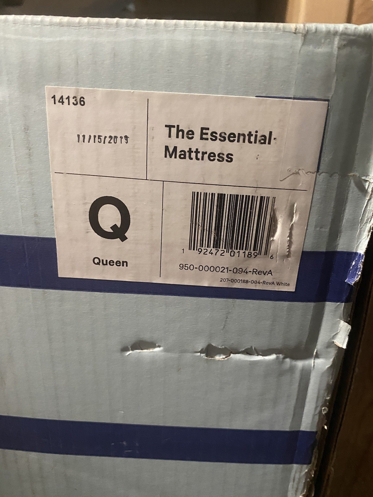 Casper Essential Queen Mattress – NEW IN BOX – NOS