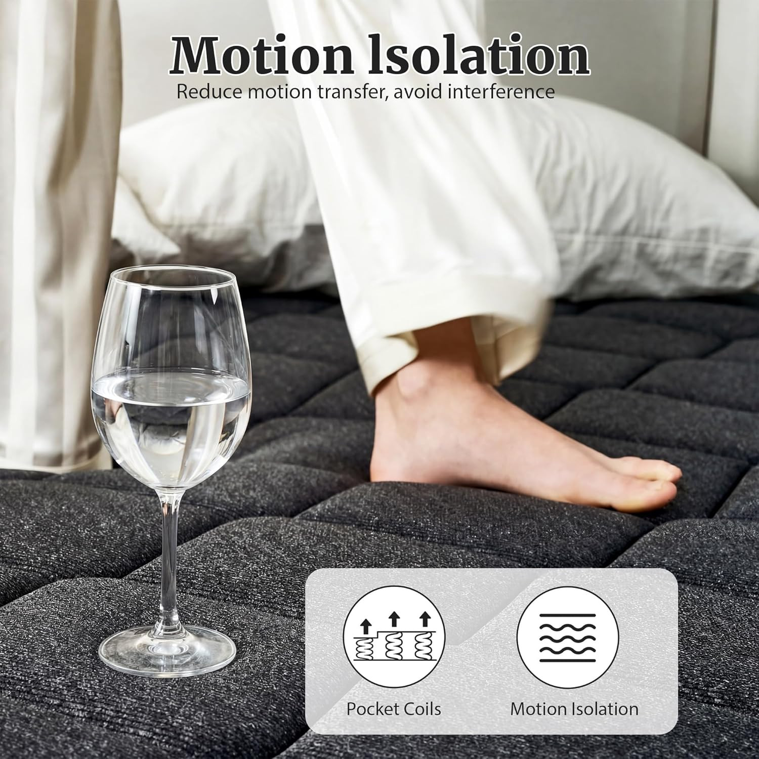 12 Inch Full Size Mattress, Hybrid Memory Foam Mattress in a Box, Pocket Springs