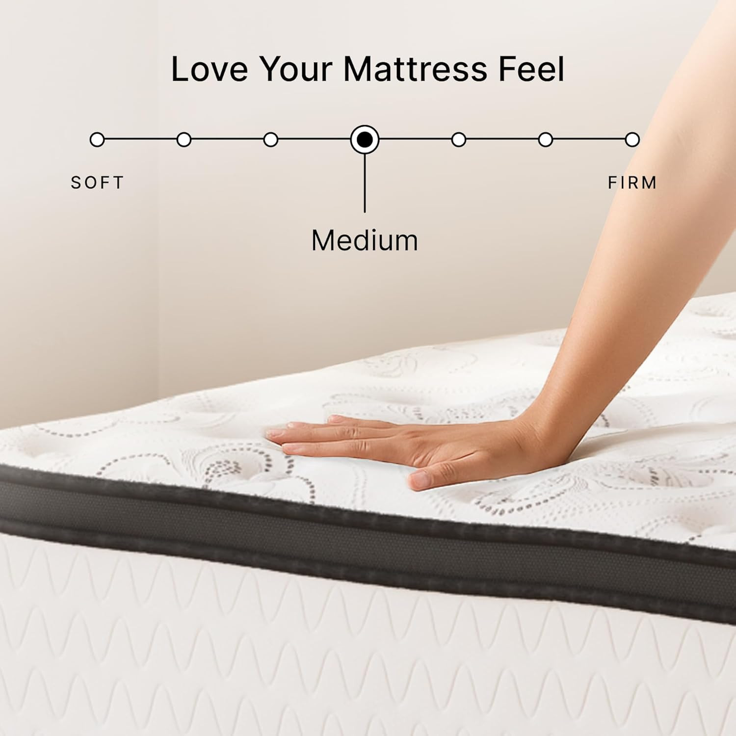 Ashley Chime Hybrid King 12″ Mattress – Gel Memory Foam, Medium Firm, Pressure R