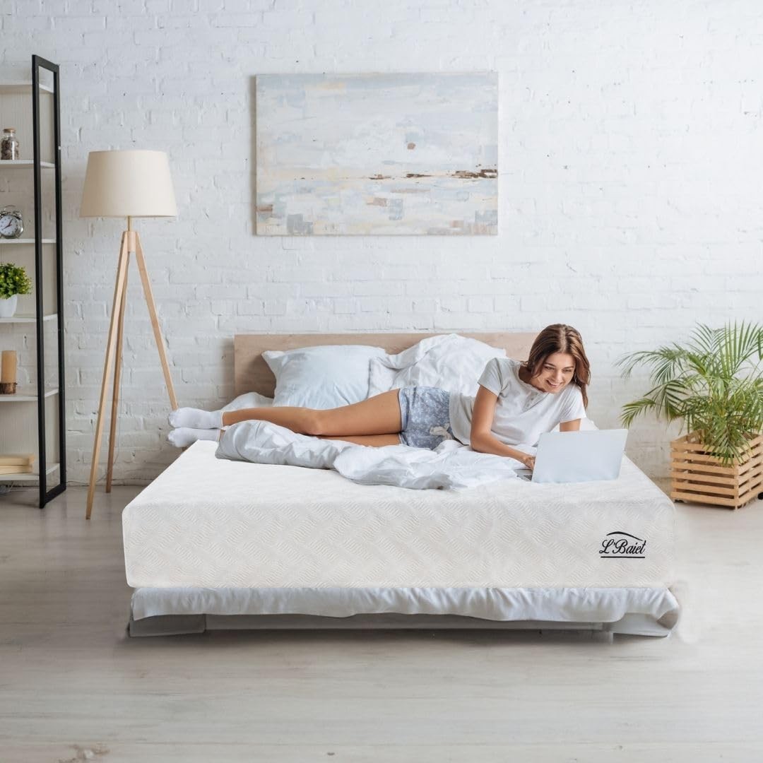 L’Baiet 8 Inch Memory Foam Mattress, Twin Size – Bed in a – Medium Firm – Bre…