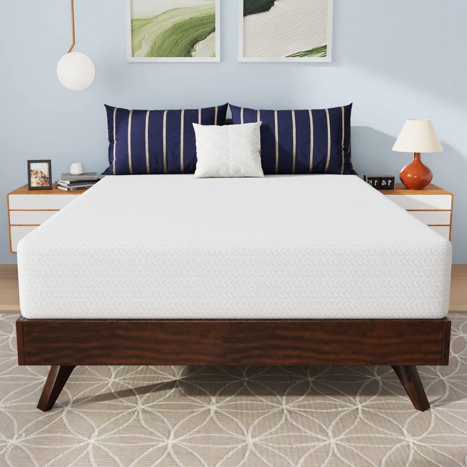 Full 10in Charcoal Memory Foam Mattress with Removable Cover