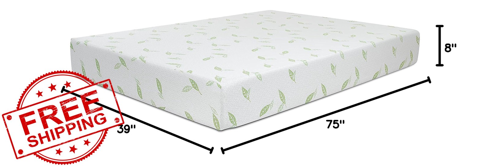 NapQueen Twin 8 Inch Green Tea Mattress