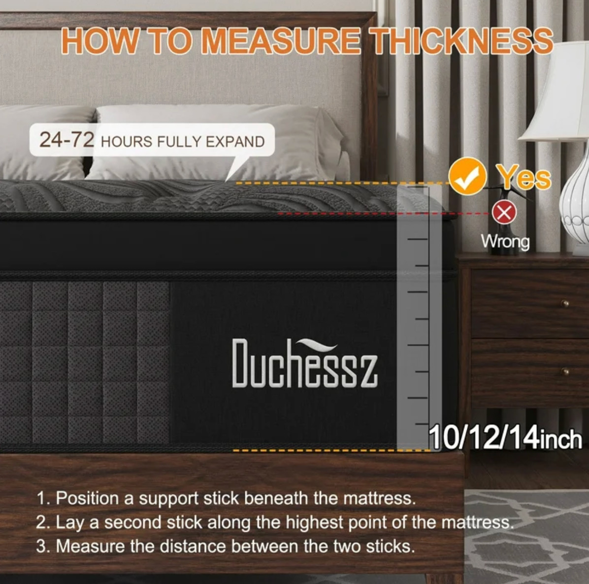 12in Colchón Twin Híbrido Gel Memory Foam 12” Twin Hybrid Mattress Medium Firm