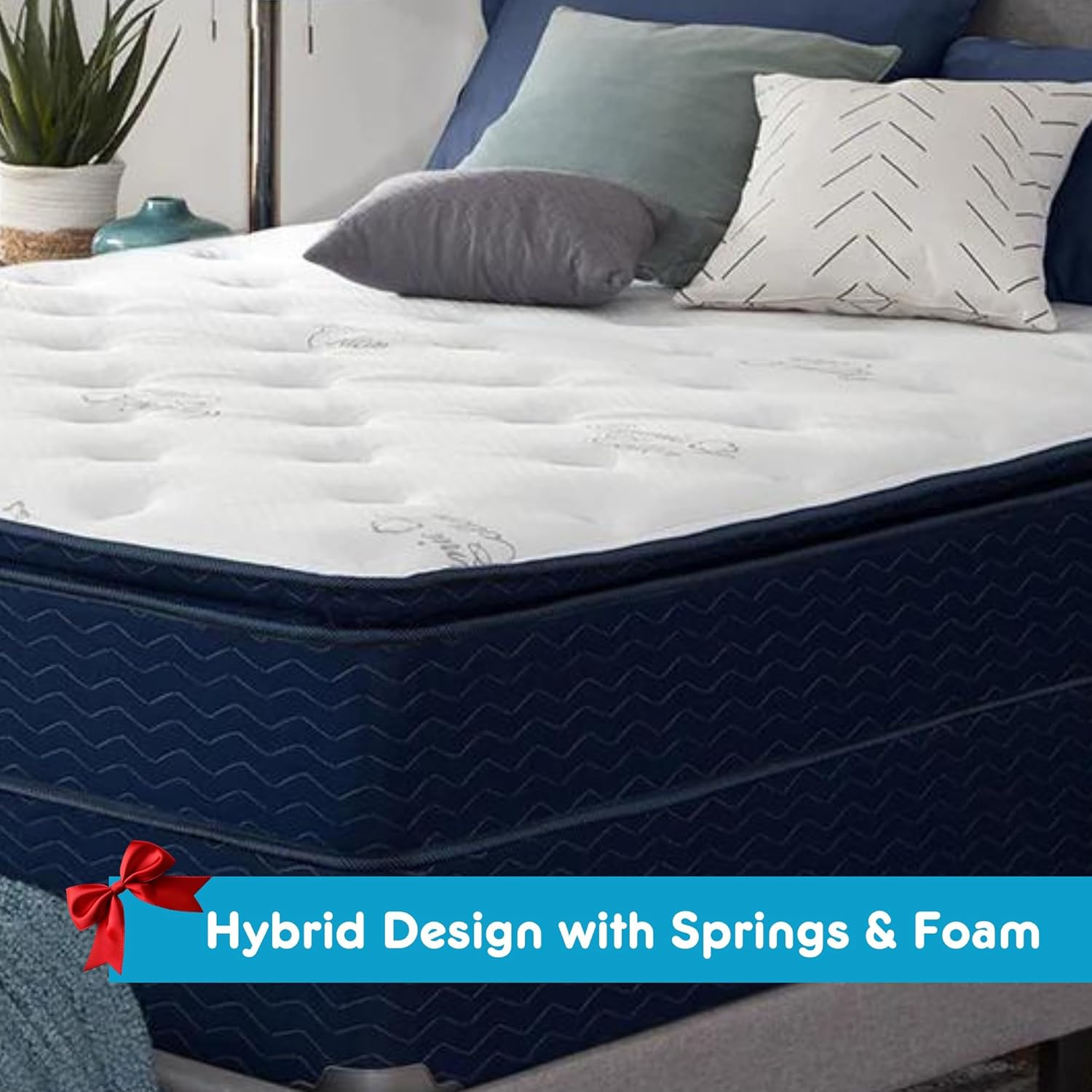 Fairhill California King Pillow Top Mattress – 11″ Cooling Gel Hybrid