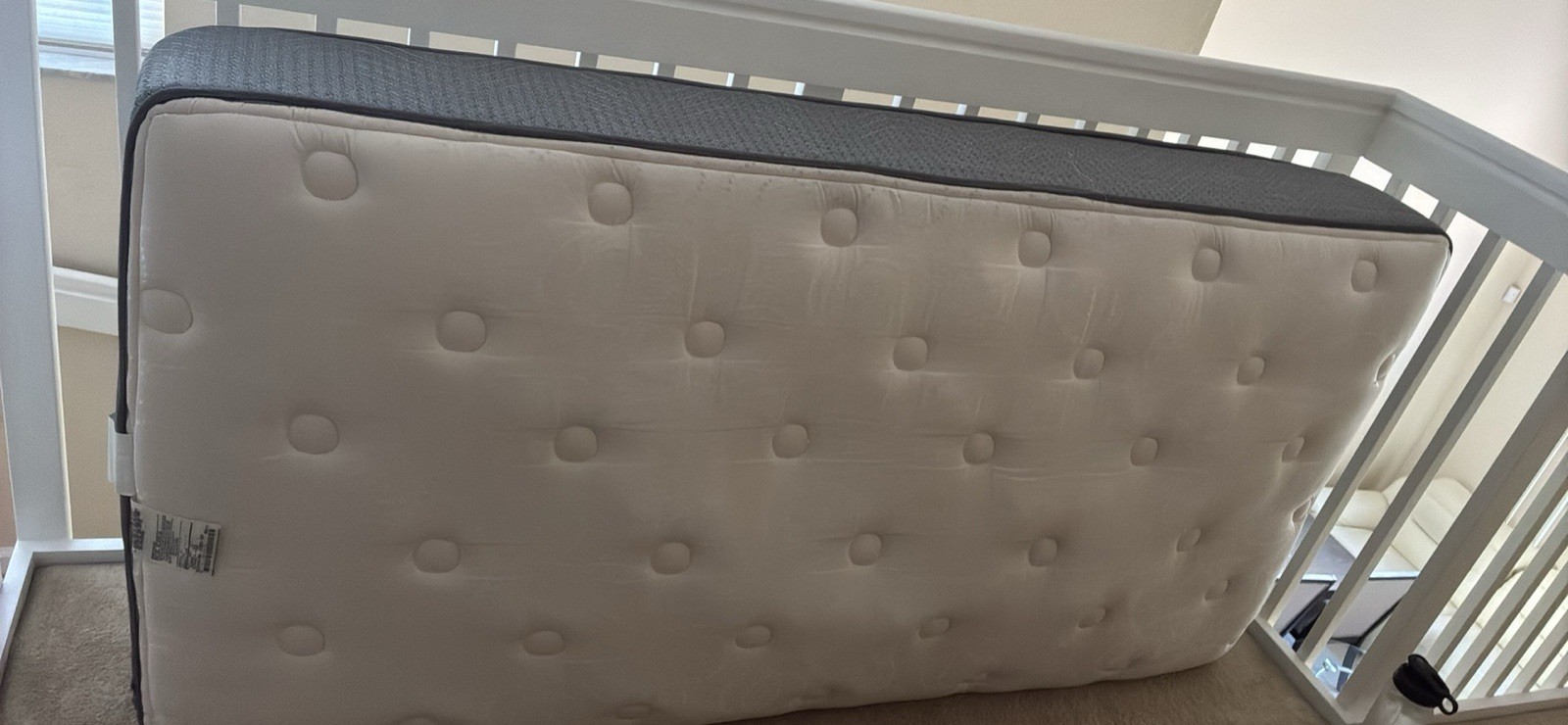 Twin Memory Foam Mattress Medium Firmness Gray Fabric Cover Quilted Top