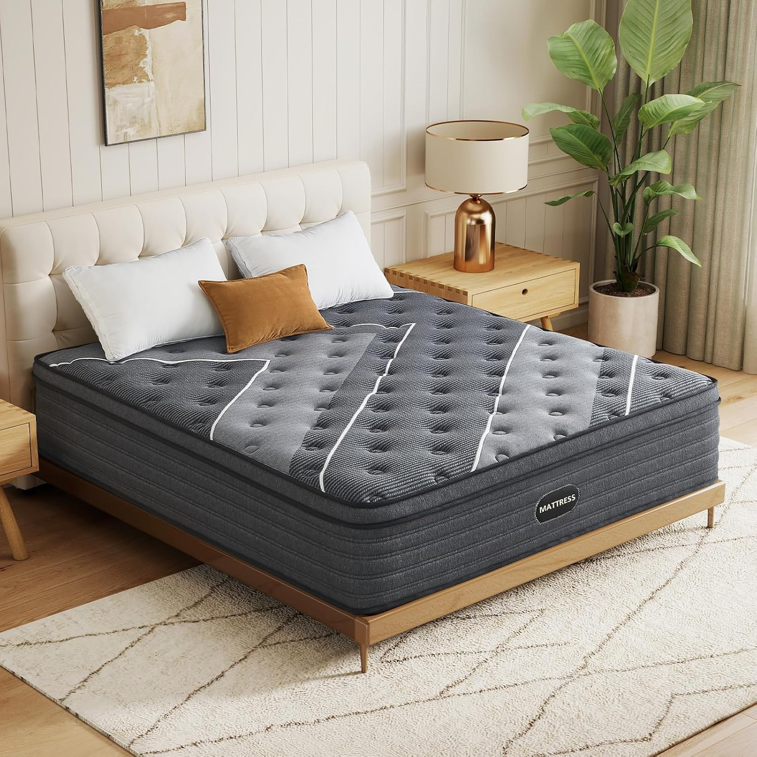 12 Inch Full Size Hybrid Mattress in a Box, Memory Foam Mattress with Pocket Spr