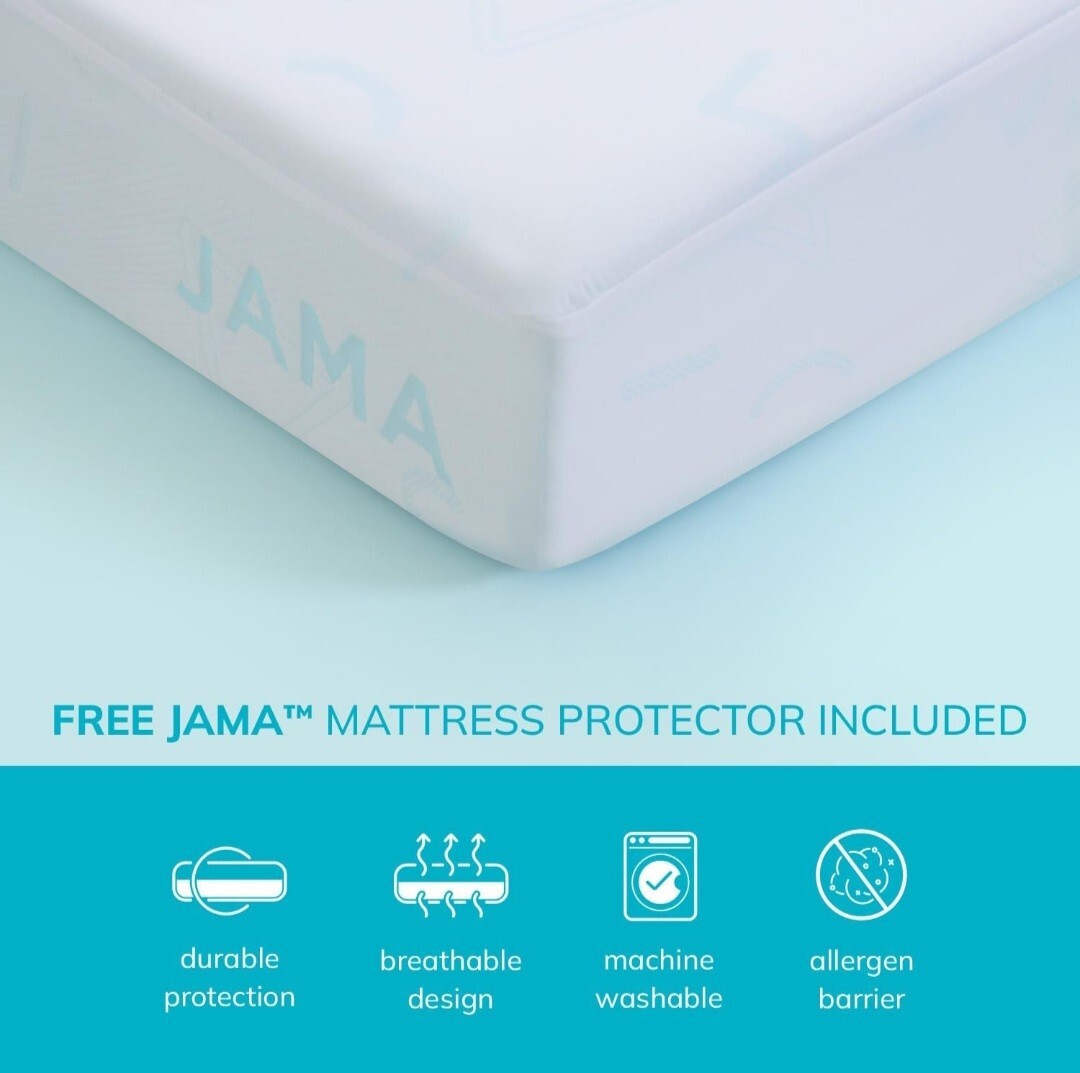 JAMA 5 inch Kids Twin Mattress Blue + Mattress Cover