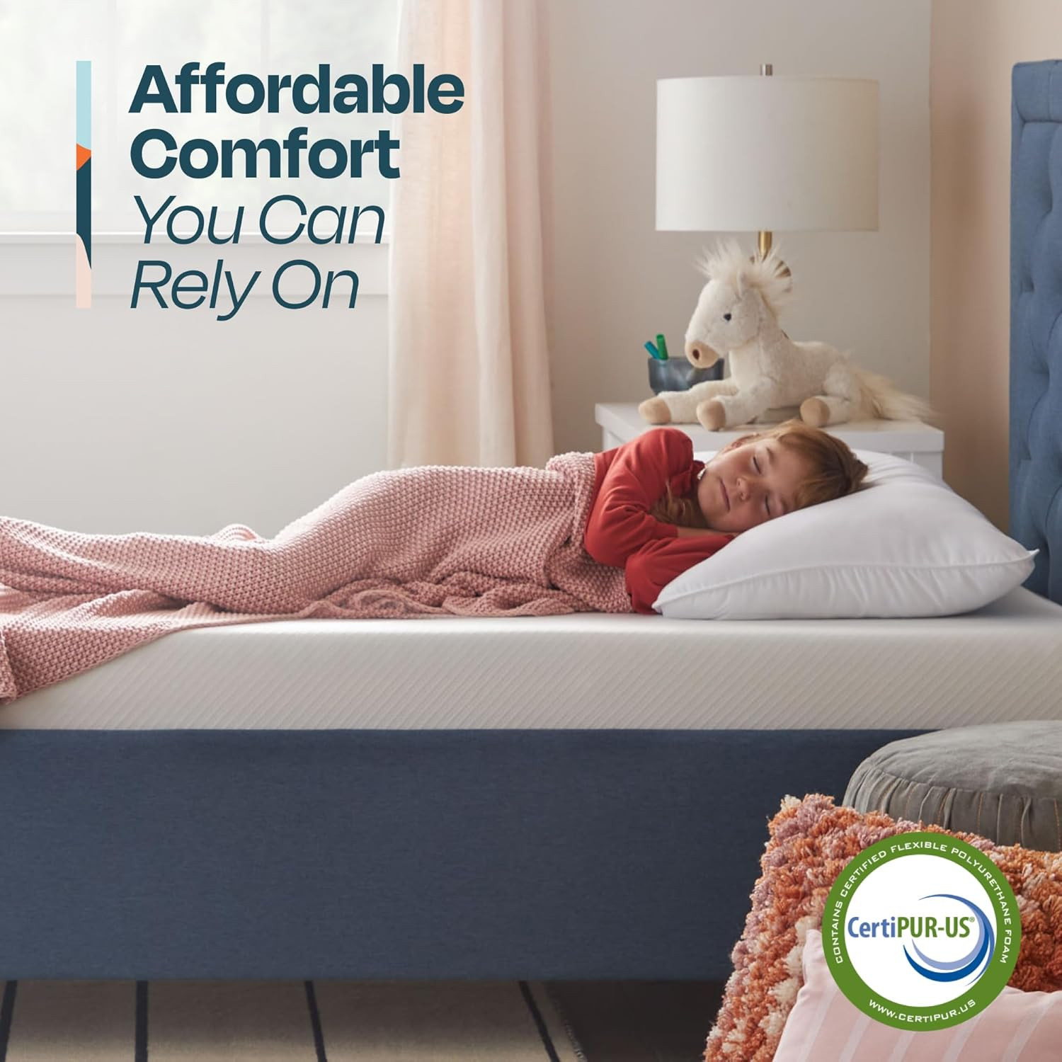 5″ Gel Infused Memory Foam Twin XL Mattress – Firm & Breathable, CertiPUR Certif