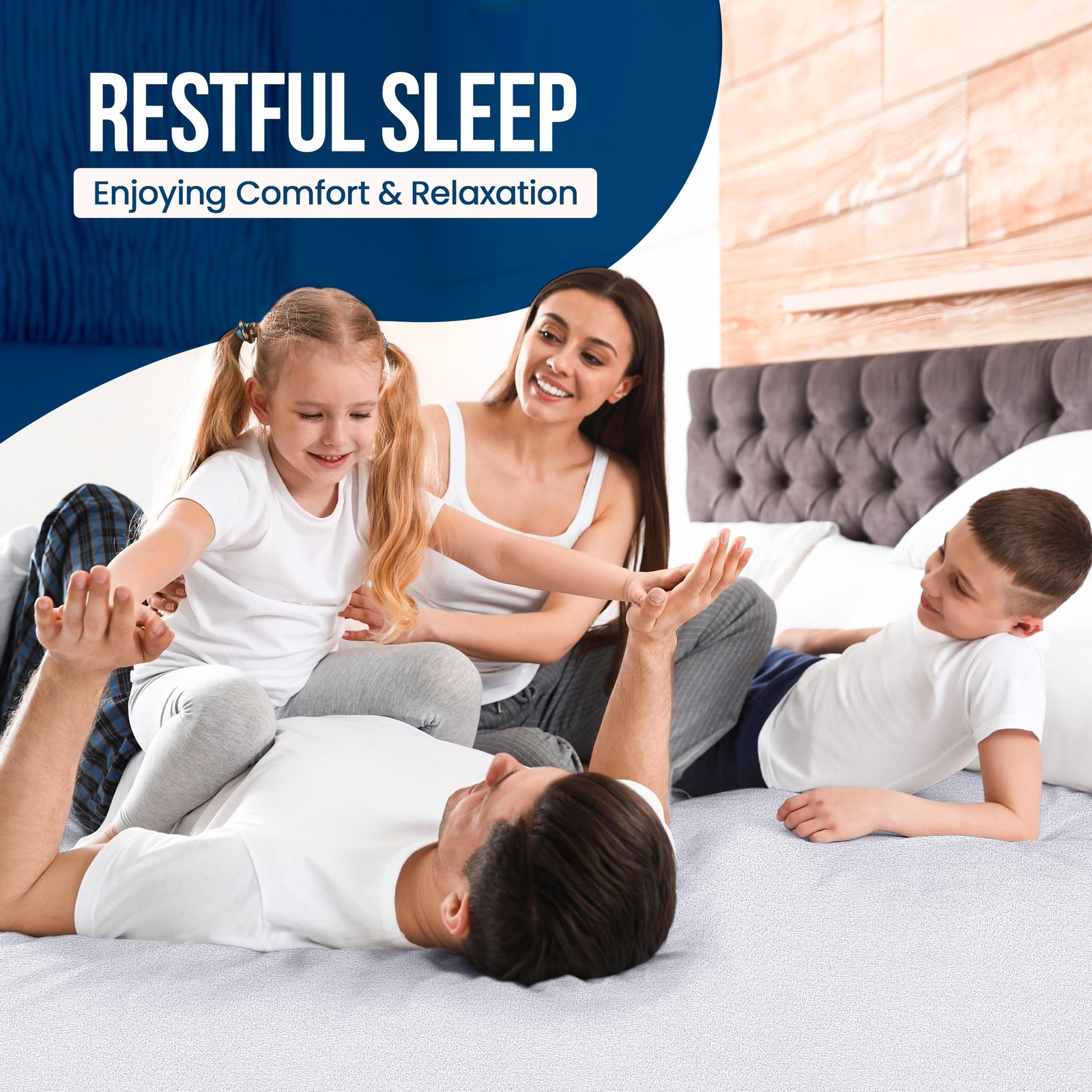 Twin Size Mattress Protector Waterproof, Premium 200 GSM Terry Twin, White