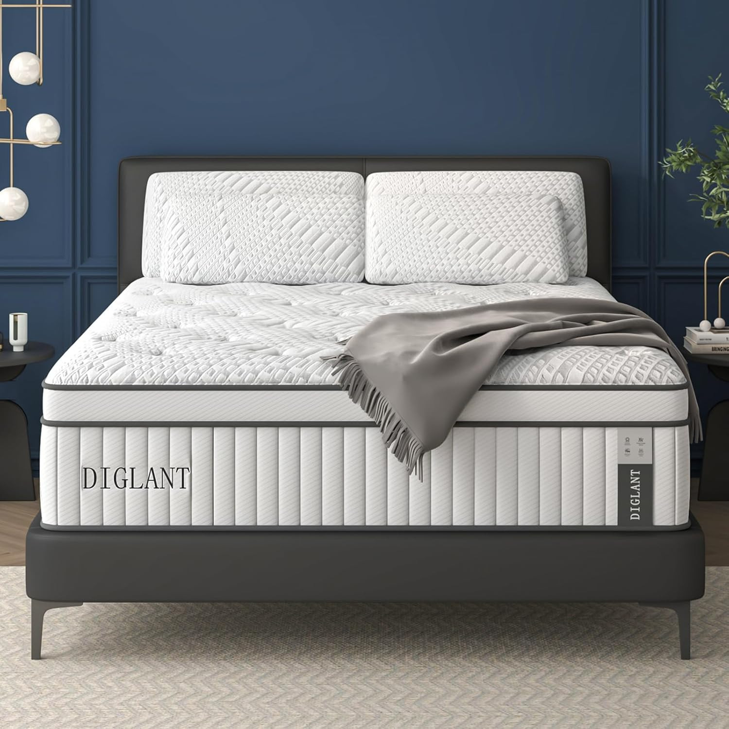 14″ Euro Top Gel Memory Foam California King Mattress – Medium Comfort Support