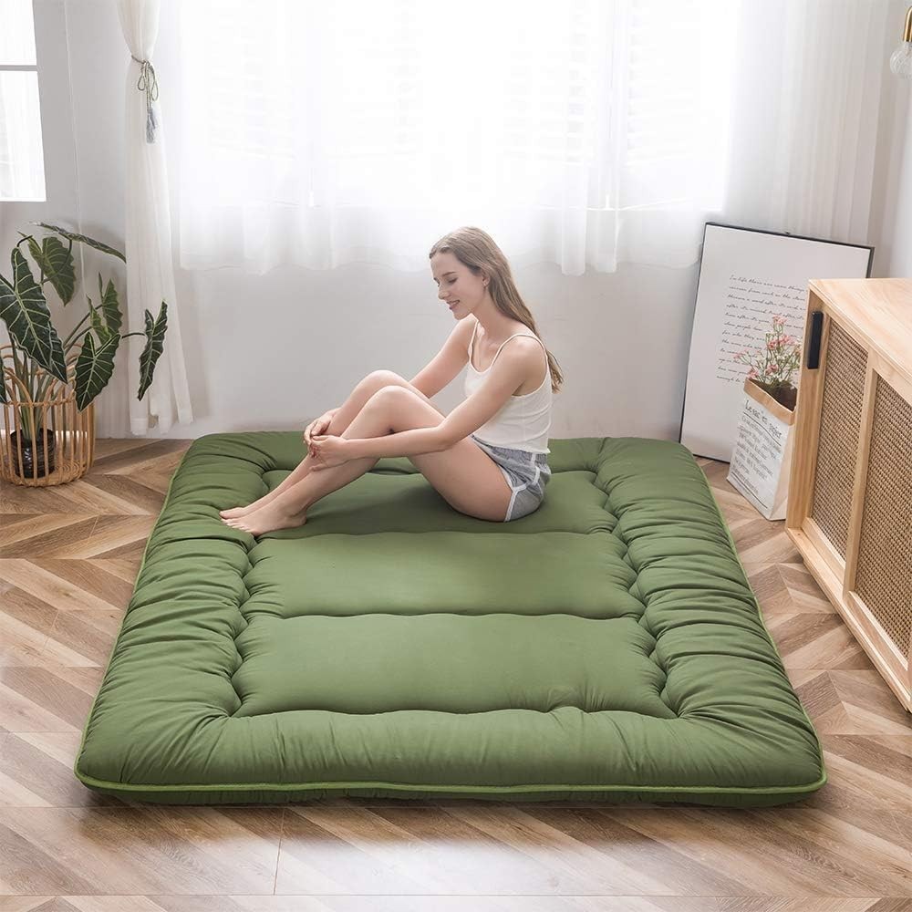 Japanese Futon Mattress Twin Size Floor Mattress, Thicken Tatami Mat Sleeping…