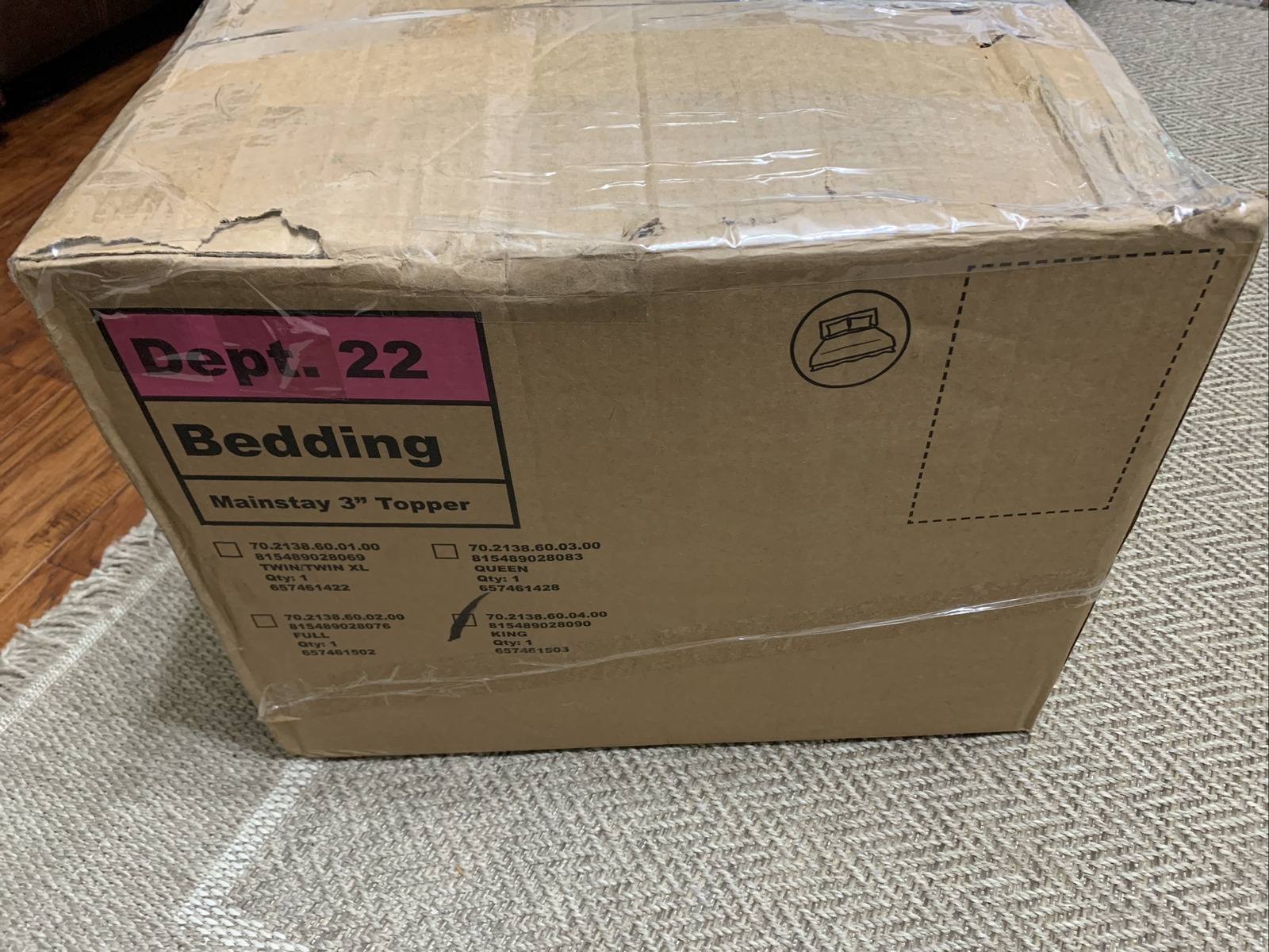 Mainstays 3″ Memory Foam Mattress Topper, King