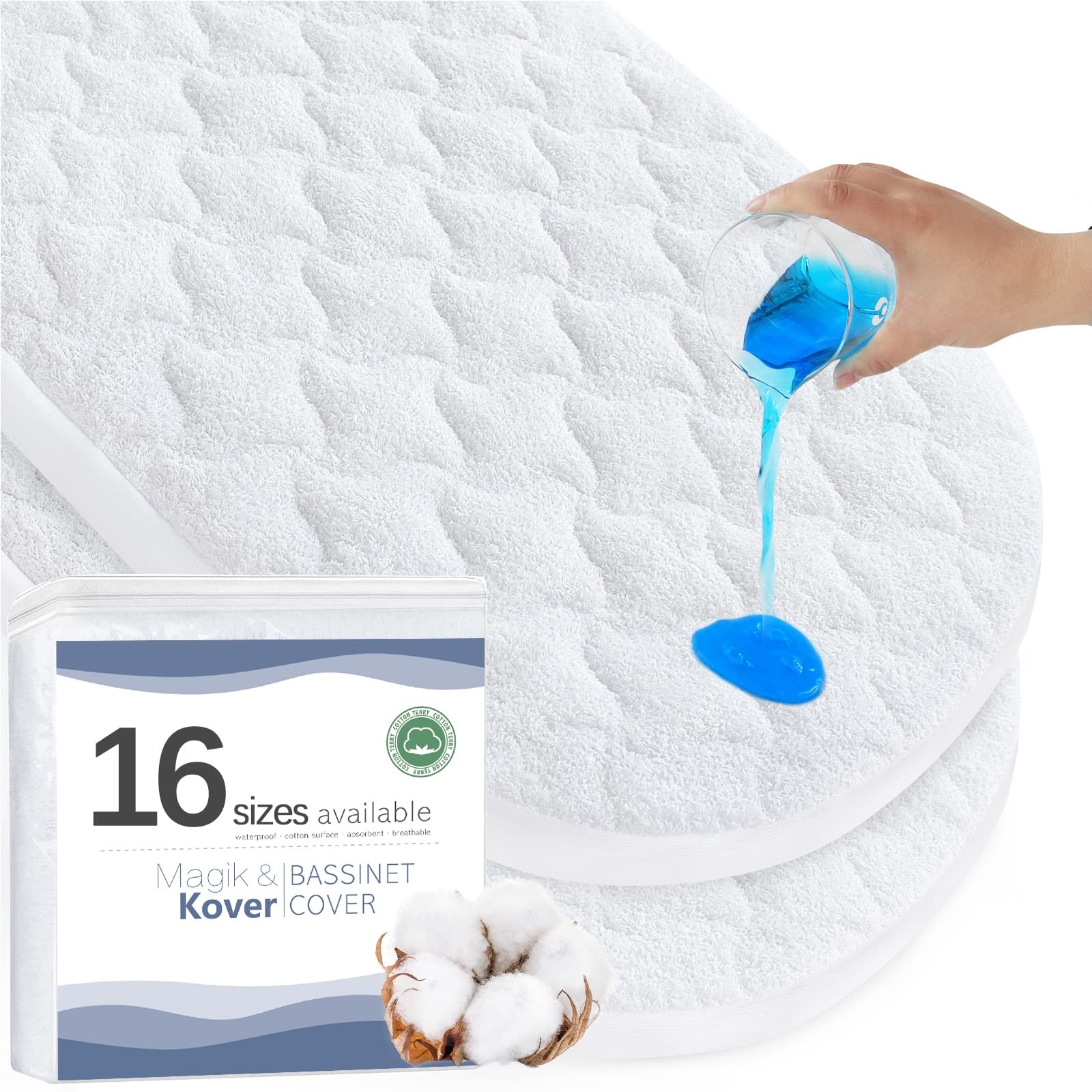 Moses Basket Mattress Pad 16″ x 30″ – Fit for Plum Sparrow, Baby Delight Slum…