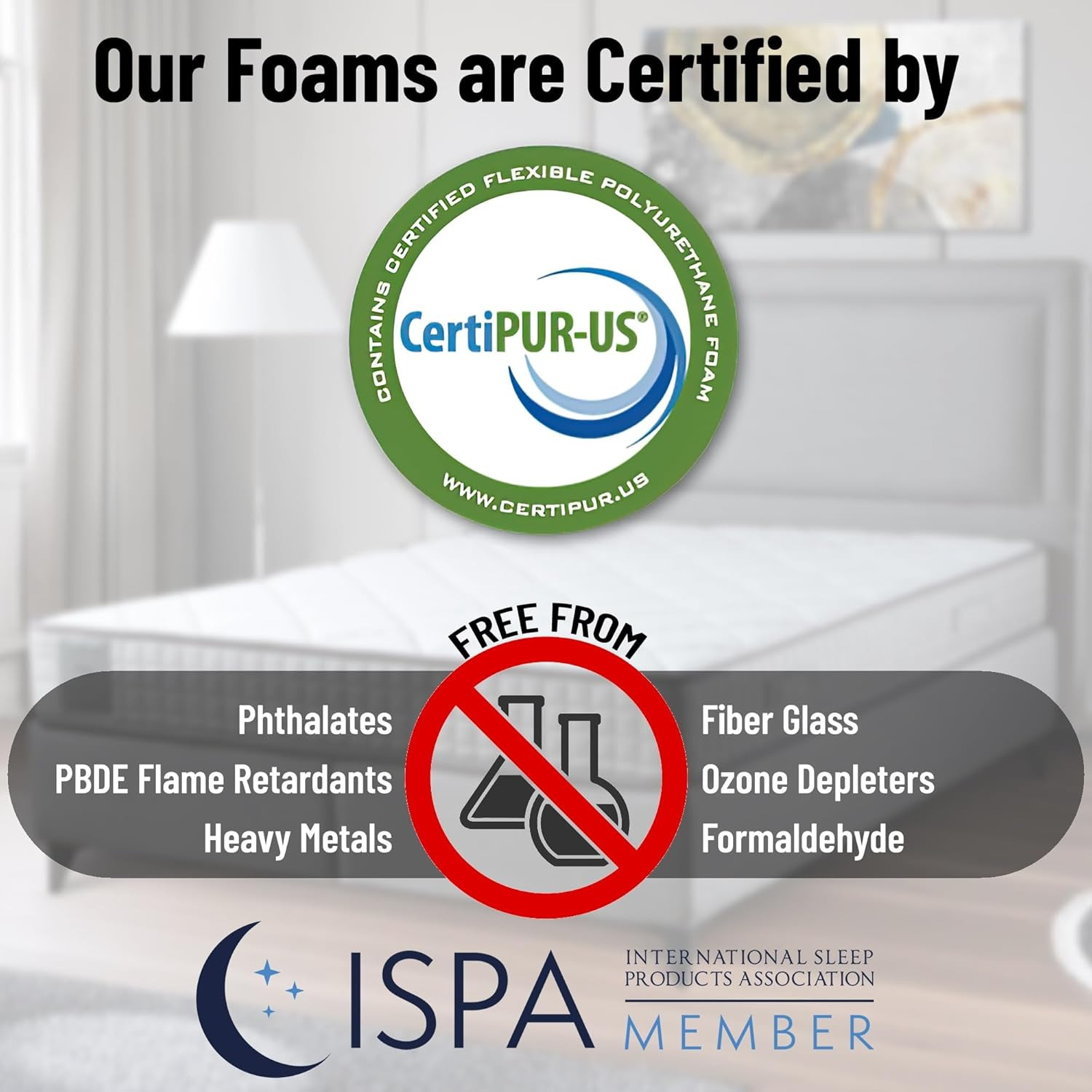 Queen 8″ Medium Firm Hybrid Mattress – USA Made, Durable Comfort, CertiPUR-US