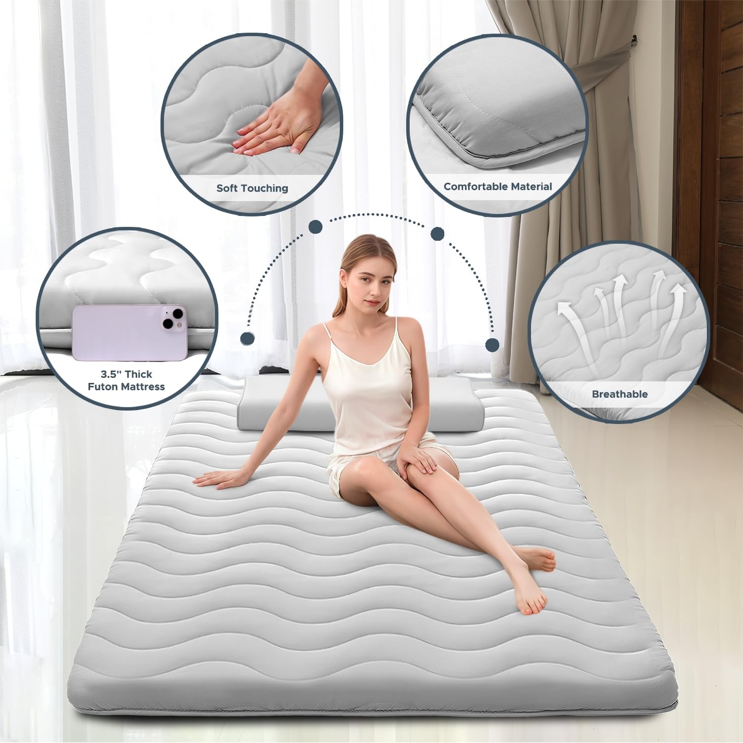 Colchoneta De Espuma Twin 39×80 Para Dormir En El Suelo Adulto Colchon En Oferta