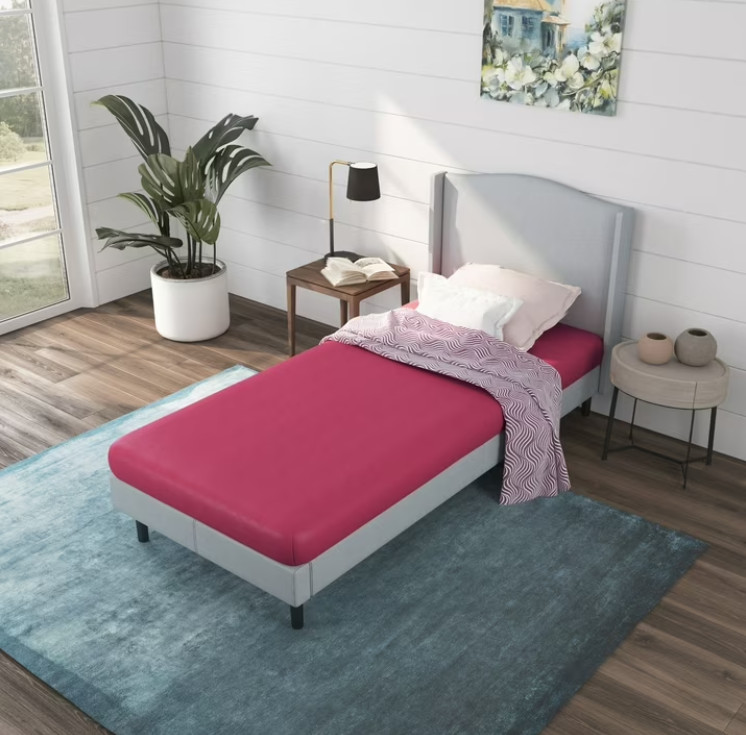 NapQueen Rainbow 5″ Twin, Memory Foam Mattress, White