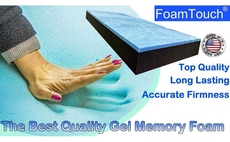 FoamTouch Premium Gel Memory Foam, High Density Foam Mattress Bed RV Camper 8″
