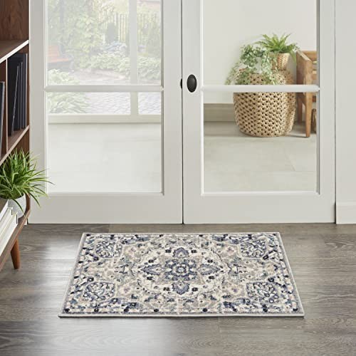 Nourison Alfombra de 1 pies 10 pulgadas x 2 pies 10 pulgadas, color gris