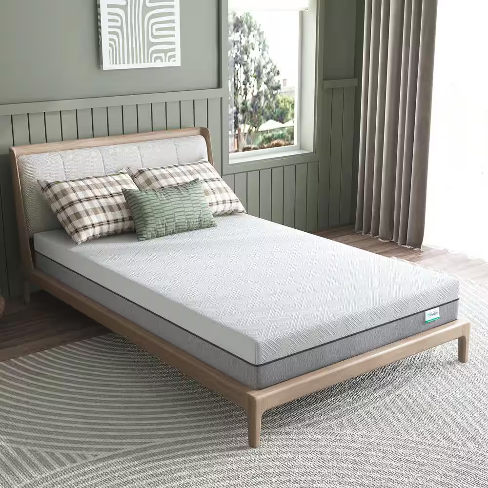Twin Medium Cooling Gel Memory Foam 6 In. Mattress, Breathable and Hypoallergeni