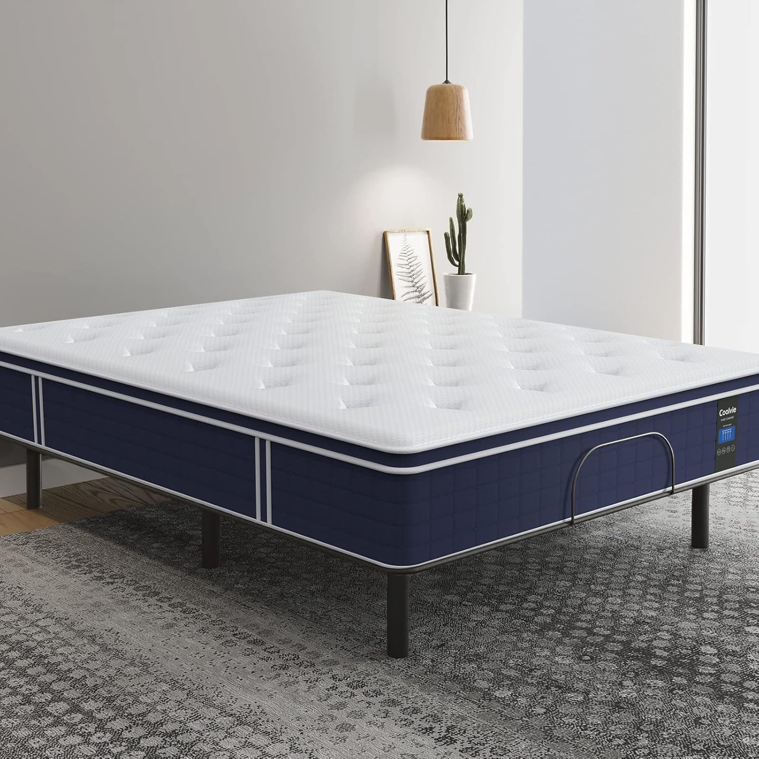 Coolvie 12 Inch Twin Size Mattress, Hybrid Twin Mattress in a Box, 3 Layer Premi