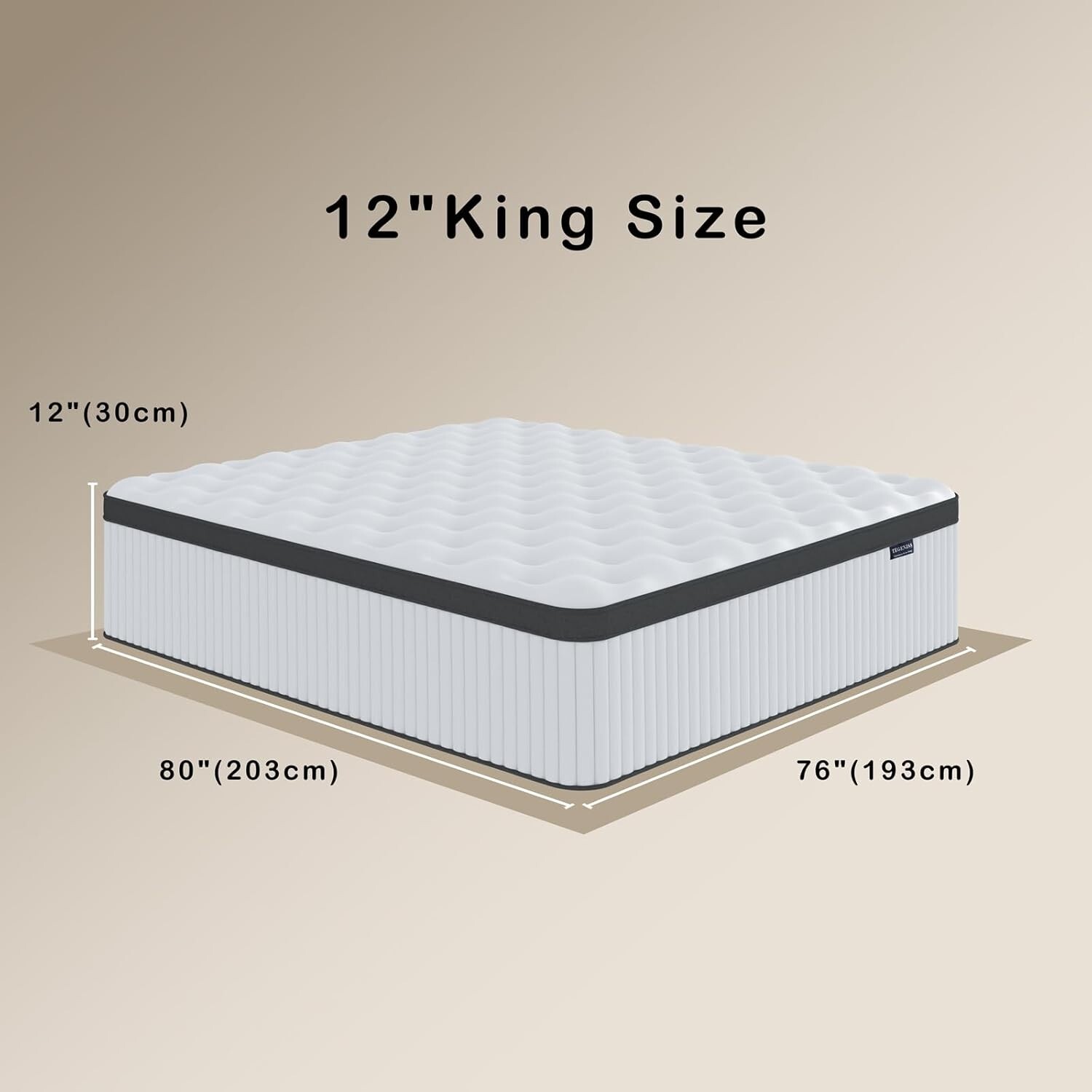 King Size Mattress, 14 Inch King Size Memory Foam Mattres in A Box for Comfort S