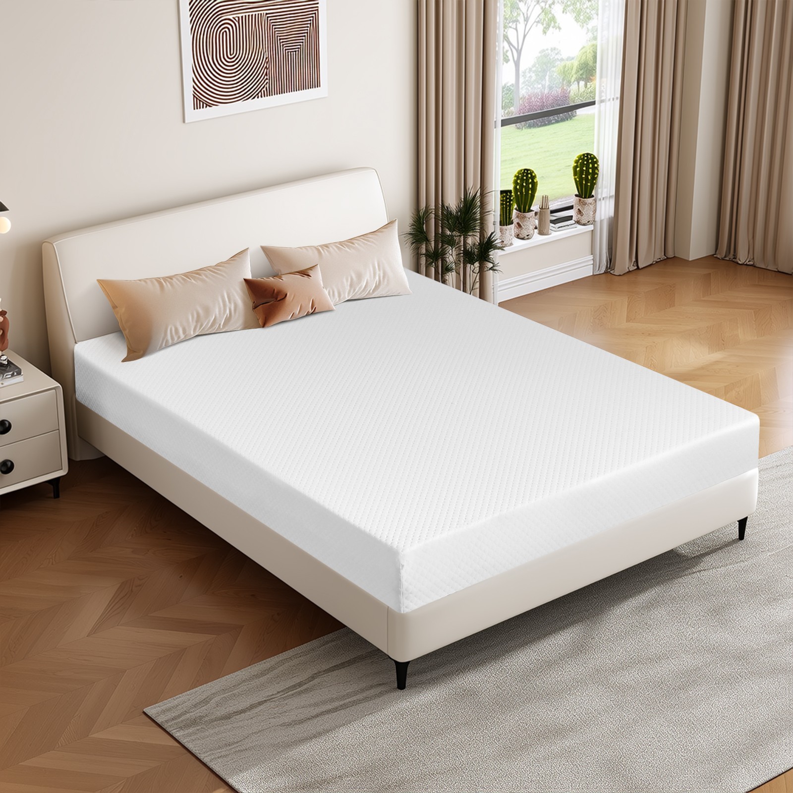 5″ 6″ Memory Foam Mattress with Washable Cover Twin Txl Full Queen Size in a Box