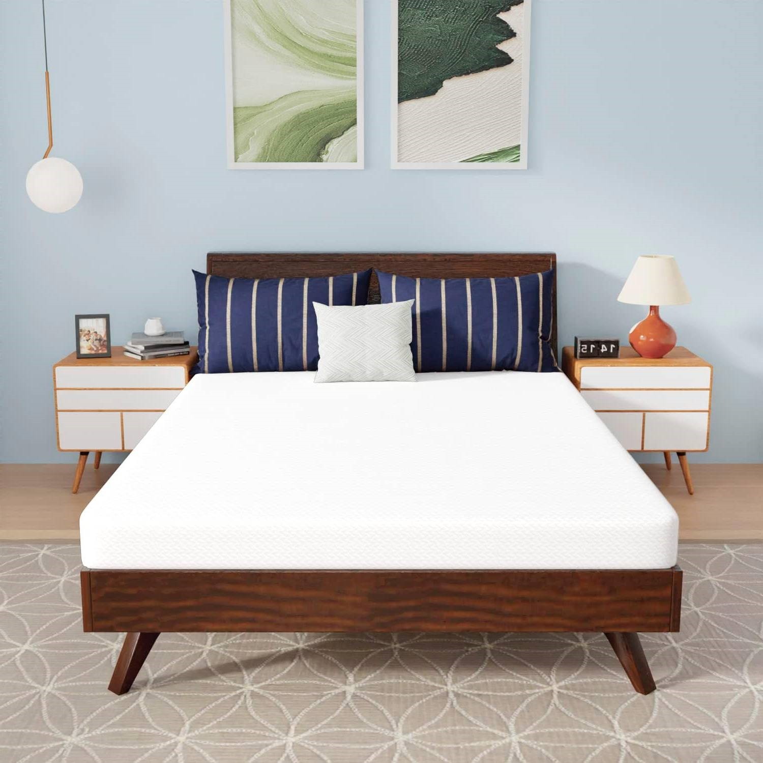 Full 5in Charcoal Memory Foam Mattress with Removable Cover