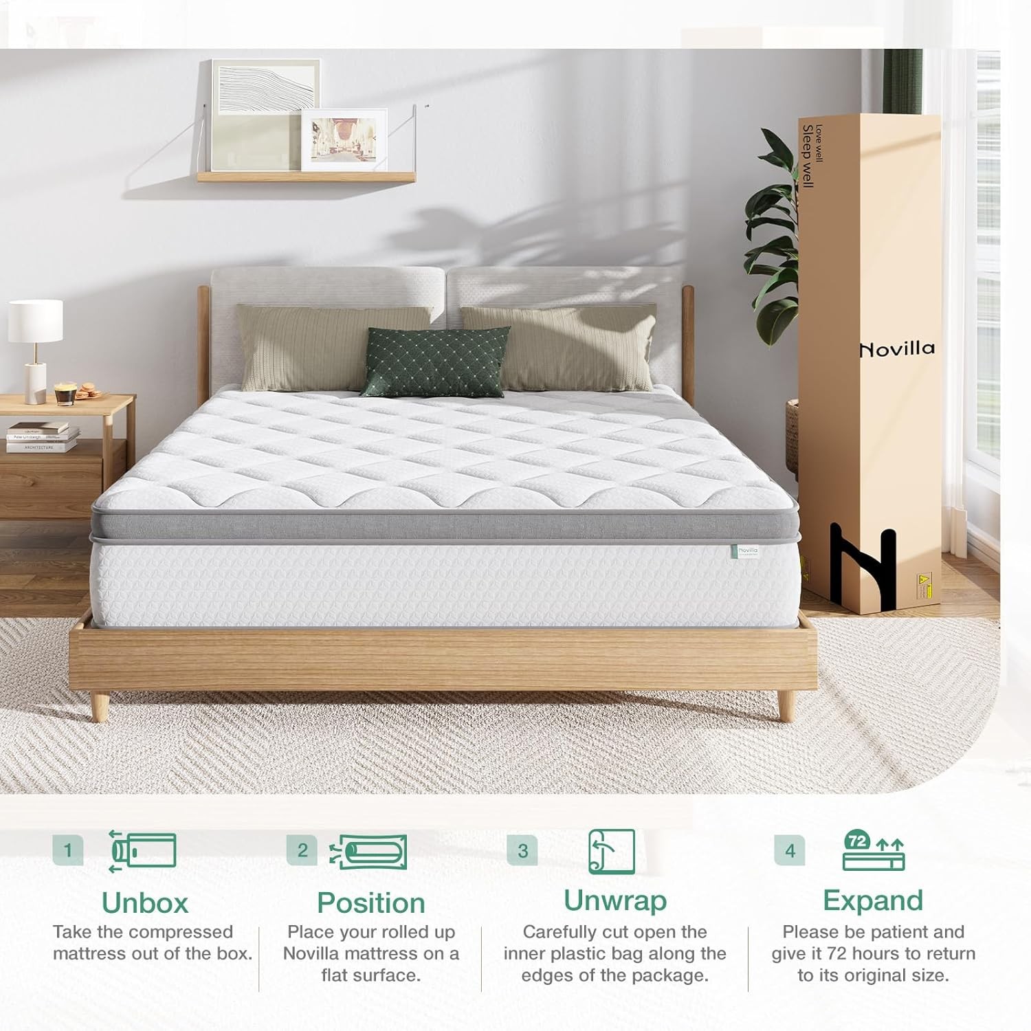 Twin Mattress 10 Inch Twin Hybrid Mattress Kids Pocket Innerspring Pillow Top