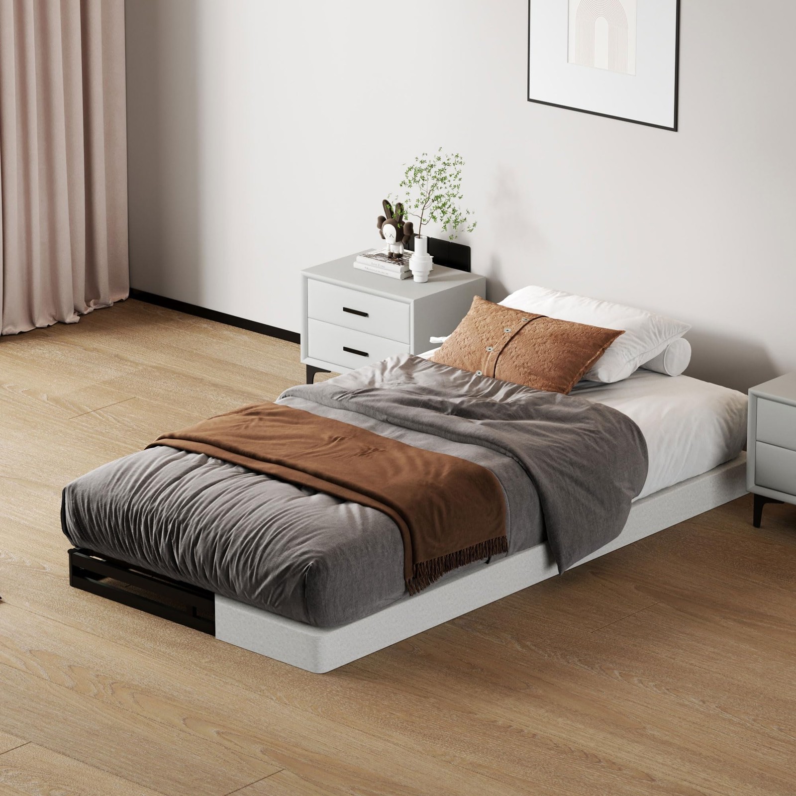 SHOANED Twin Size Box Springs – 5 Inch Low Profile Mattress Twin, 5