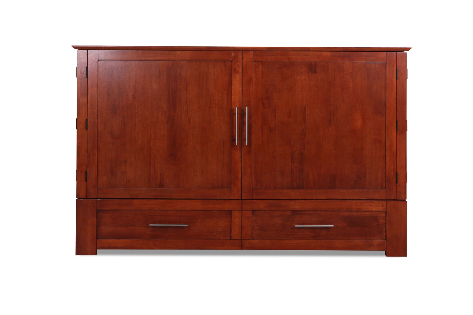Daily Delight Murphy Bed Cherry With 6 Inch Memory Foam Mattress, Queen