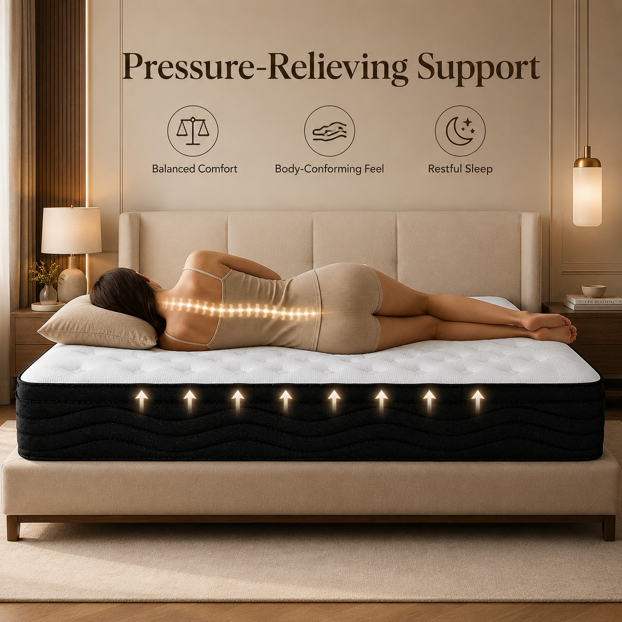 10 Inch King Gel Memory Foam Mattress Medium Firm Cooling Pressure Relief