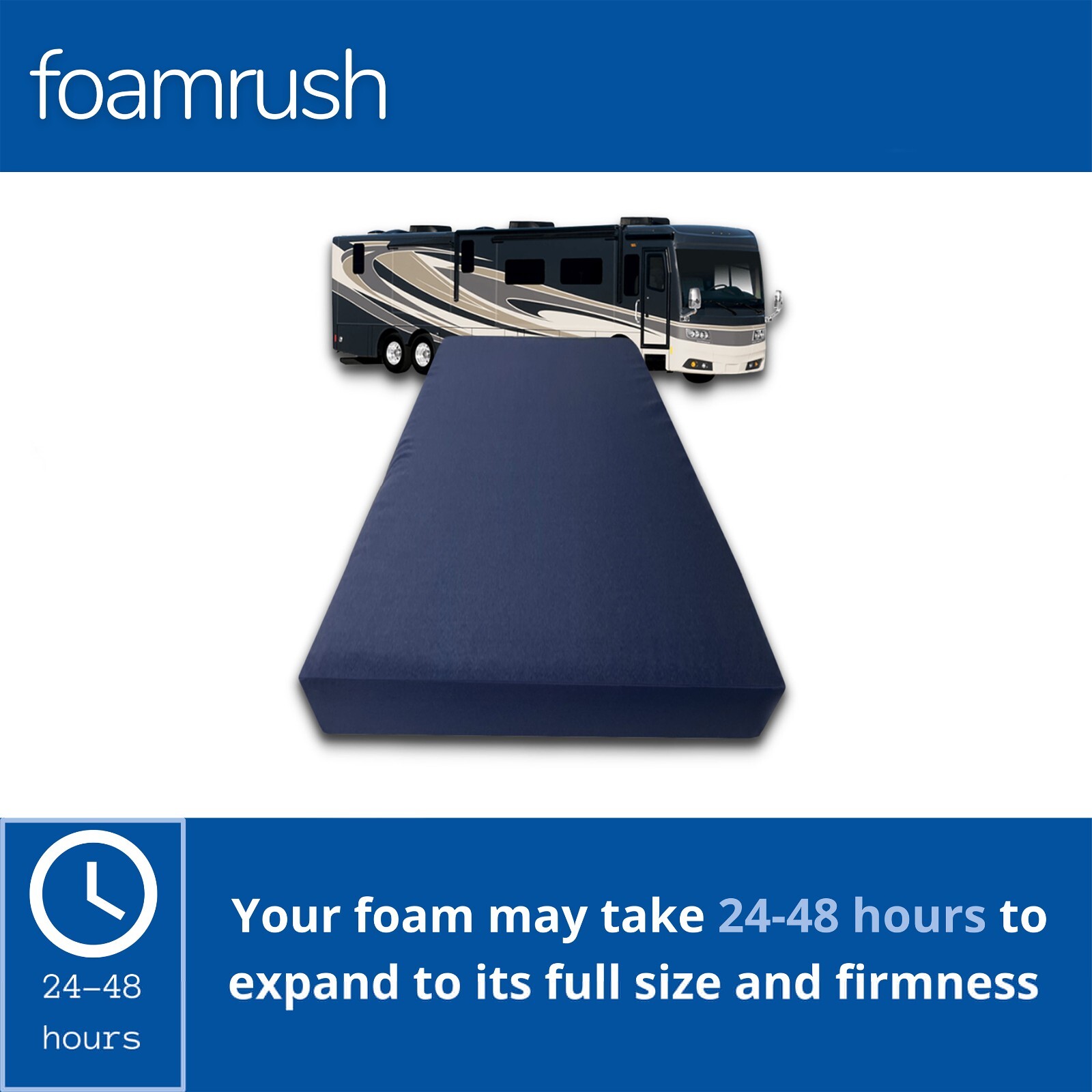 FoamRush 38″ x 75″ High Density Twin Bed Foam Mattress Replacement USA
