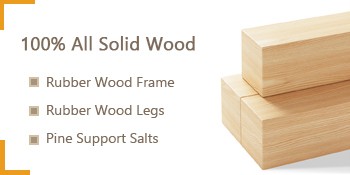 Full Platform Bed Base – 14 Inch Solid Wood Mattr Foundat with
